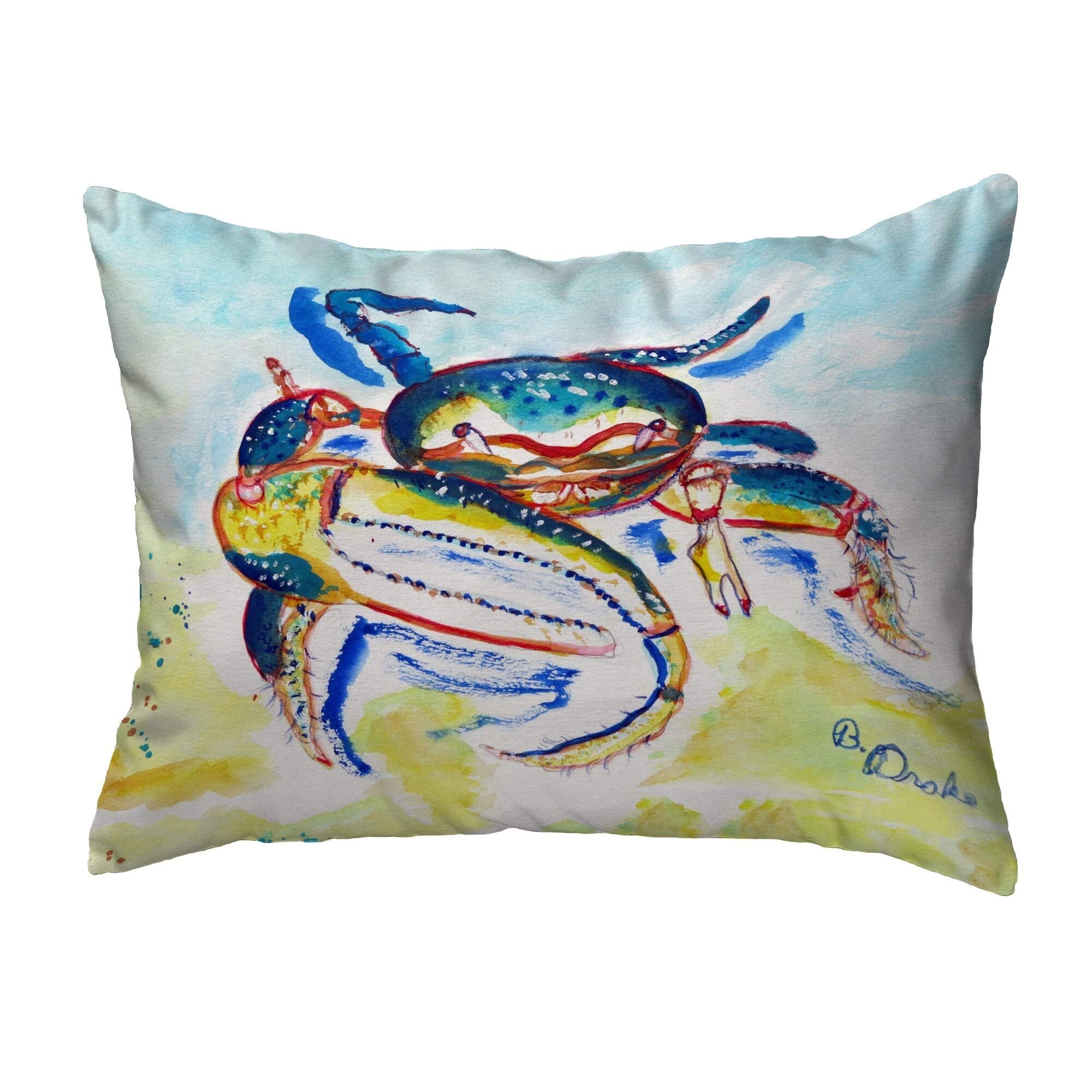 Betsy Drake KS1013 Decorative Throw Pillow - 11x14 Inches, Multi-Color - Perfect for Sofa, Bed, Couch & Home Decor