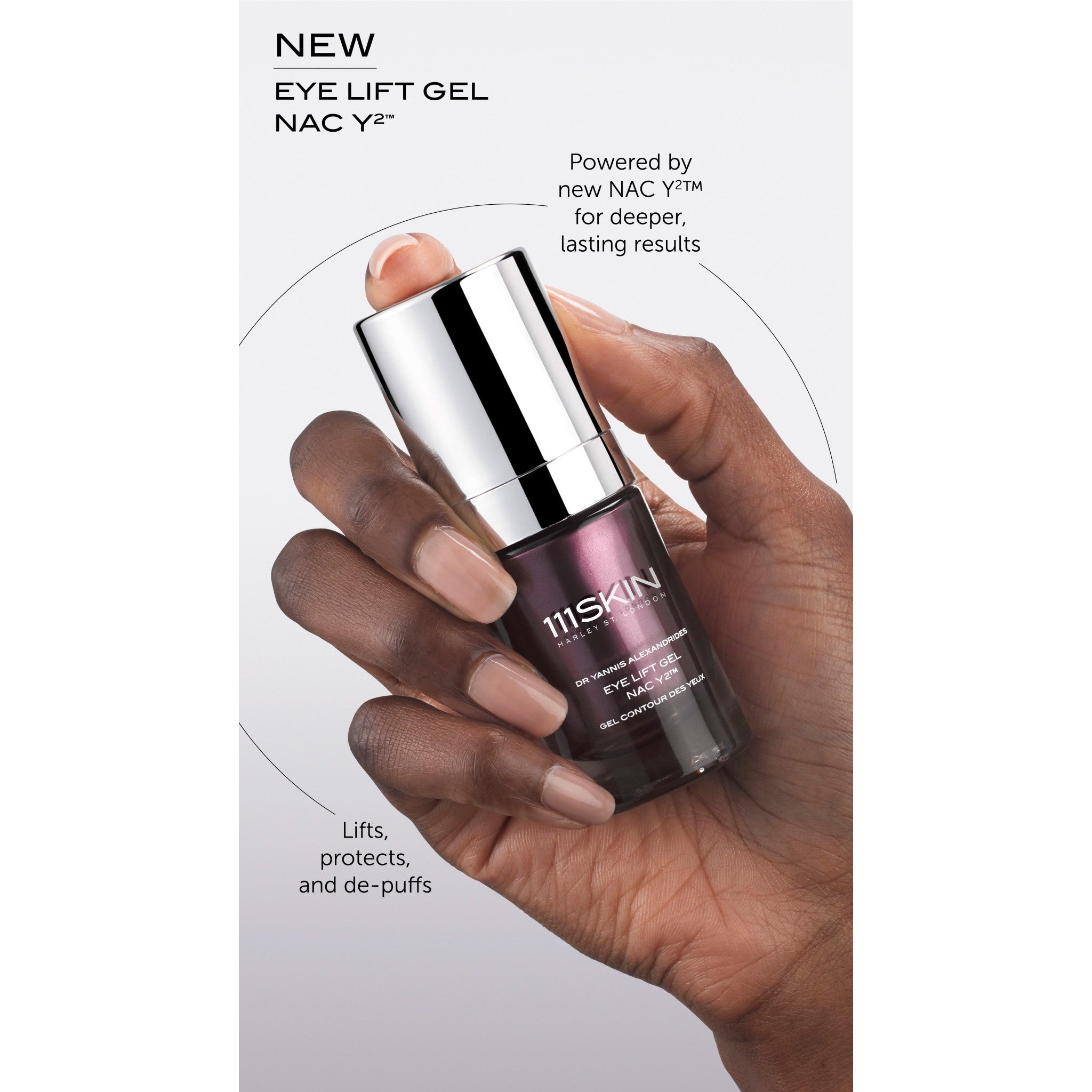 NAC Y2 Eye Lift Gel - Anti-Aging Eye Cream for Dark Circles & Puffiness - Best for Wrinkles & Fine Lines - Perfect for Morning & Night Skincare Routine