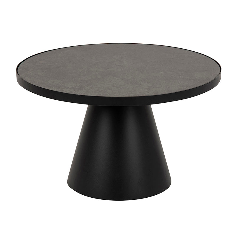 SOLI Modern Coffee Table 65cm - Black Wooden Living Room Table for Small Spaces | Perfect for Apartments, Dorms & Cozy Home Decor