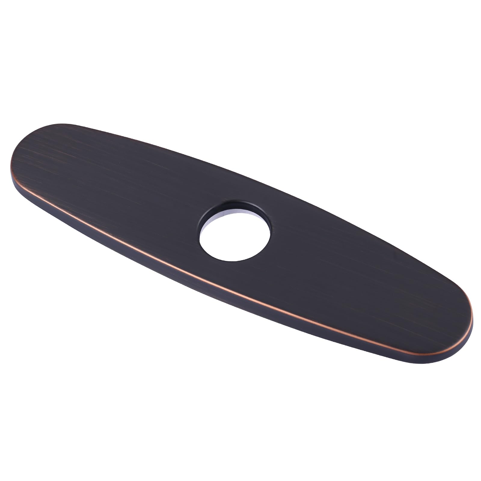 Stainless Steel Faucet Plate Cover for 1 or 3 Hole Kitchen & Bathroom Sink - 10 Inch Oiled Rubbed Bronze Escutcheon Hole Cover - Perfect for Modern Home, Restaurant, and Commercial Use