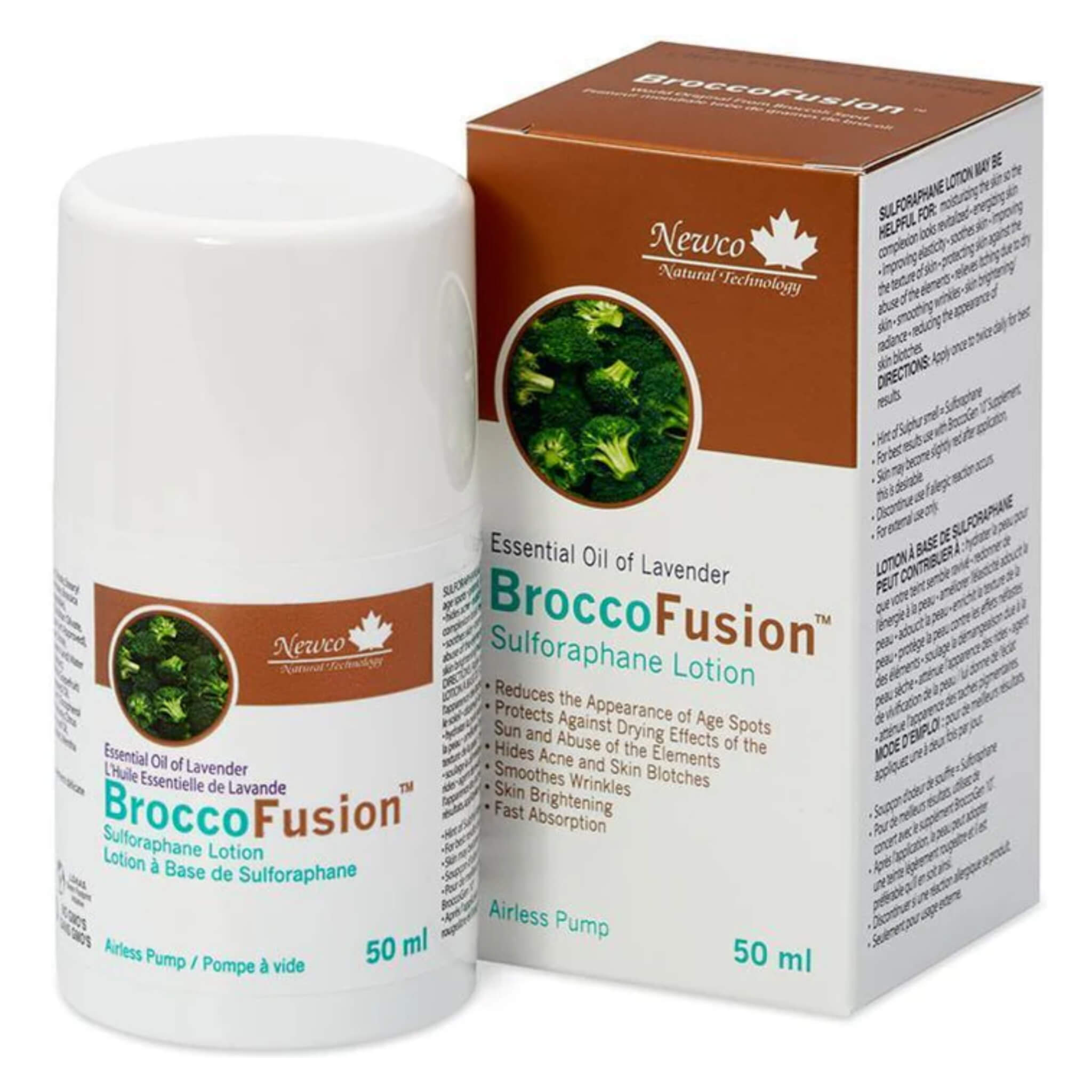 BroccoFusion Sulforaphane Lotion with Lavender - Antioxidant Skin Care for Glowing Complexion | Perfect for Daily Moisturizing & Nighttime Relaxation