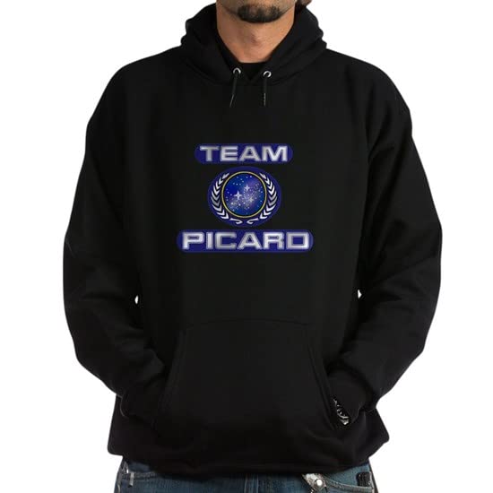 Star Trek Team Picard Federation Hoodie for Men - Dark Grey Pullover Sweatshirt | Perfect for Cosplay, Conventions & Everyday Wear