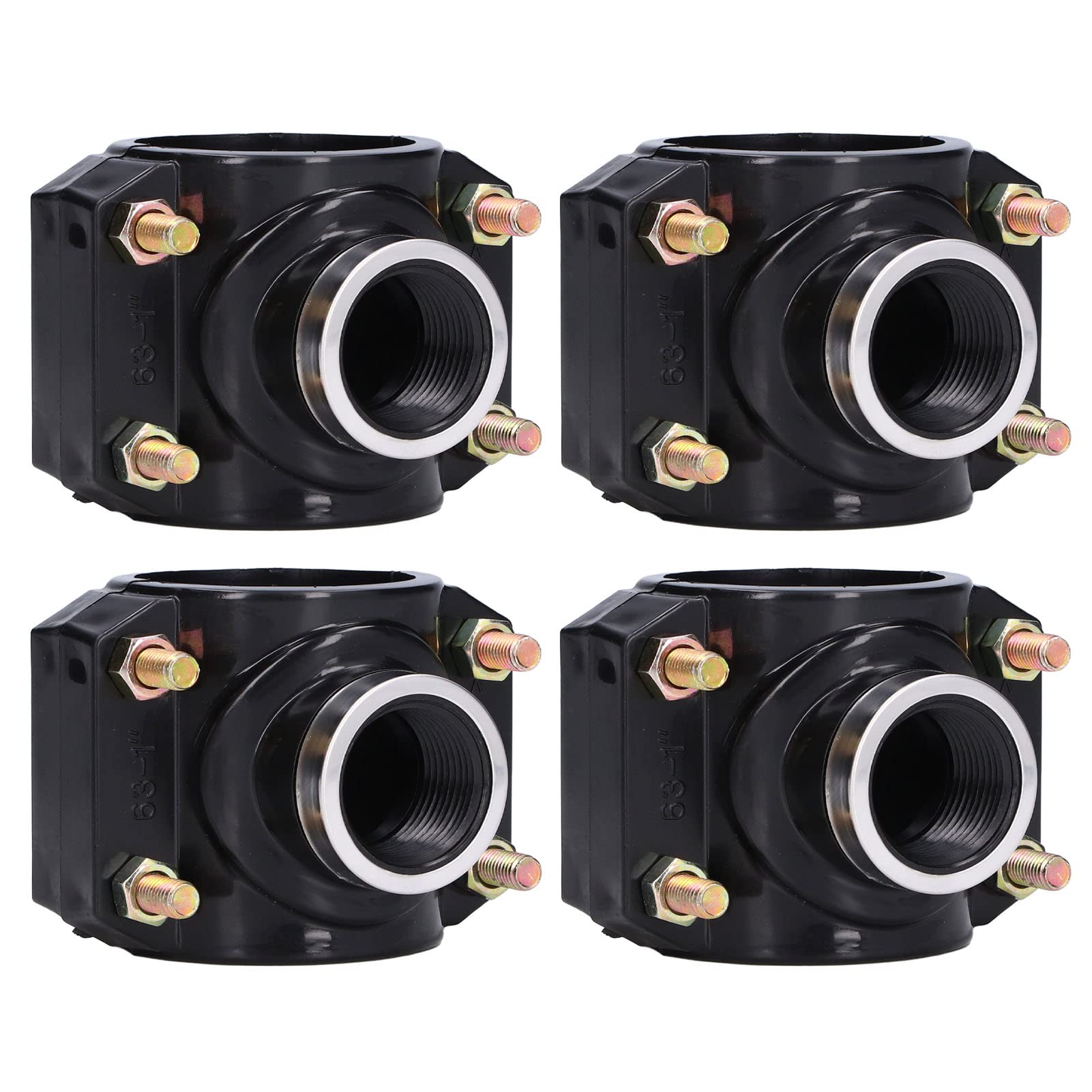 4 Sets G1 Female Thread Plastic Water Drain Saddle Quick Connect Pipe Fittings - Garden Irrigation, Lawn Watering, Pool Drainage & DIY Plumbing Projects