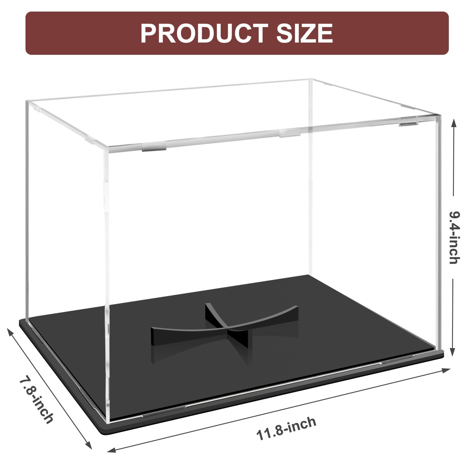 Clear Acrylic Football Display Case with Removable Stand - UV & Dust Protection for Signed Footballs, Sports Memorabilia & Collectibles - Perfect for Home, Office, or Man Cave Decor