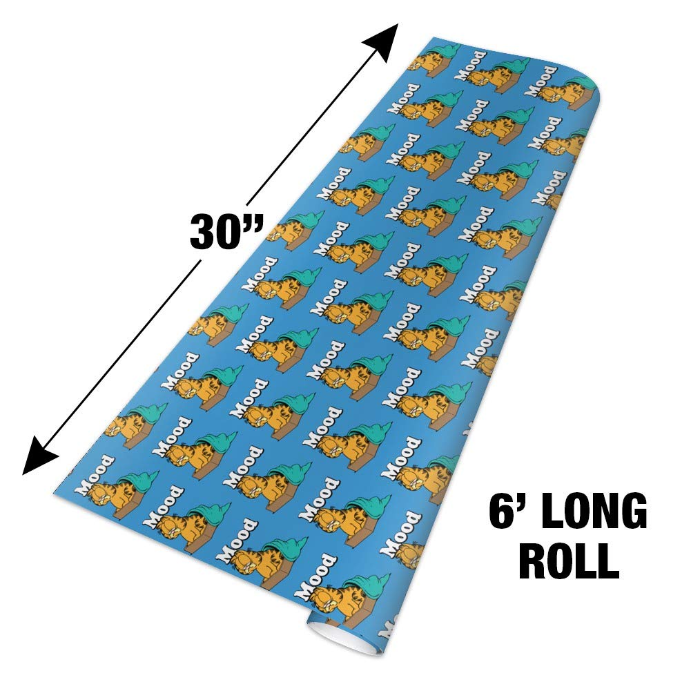 Garfield Mood Gift Wrap Wrapping Paper Rolls - Fun Cartoon Design for Birthday, Christmas & Party Presents | GRAPHICS & MORE