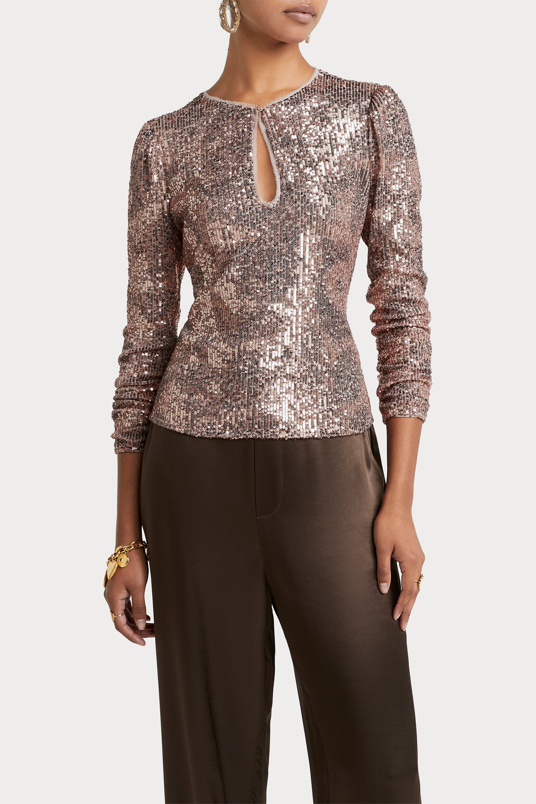 Husk Bridget Top in Bronze - Elegant Women's Blouse for Casual Wear, Office & Evening Outfits