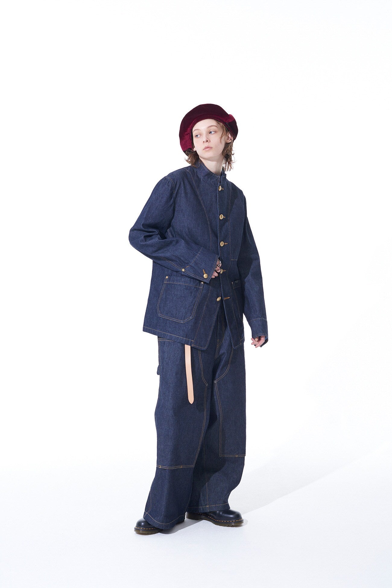 10 OZ Denim Stand Collar Coveralls Jacket - Durable Workwear for Men & Women - Perfect for Farming, Construction, and Outdoor Activities