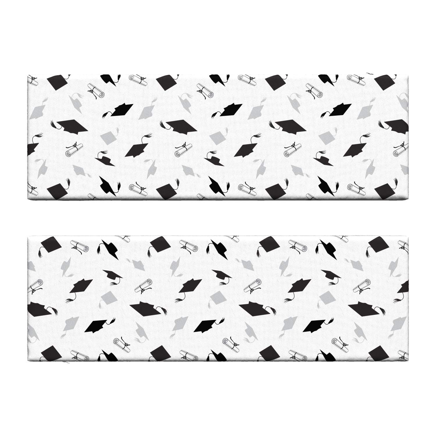 Ambesonne Graduation Bench Cushion Set of 2 - Diplomas & Celebration Design, 45
