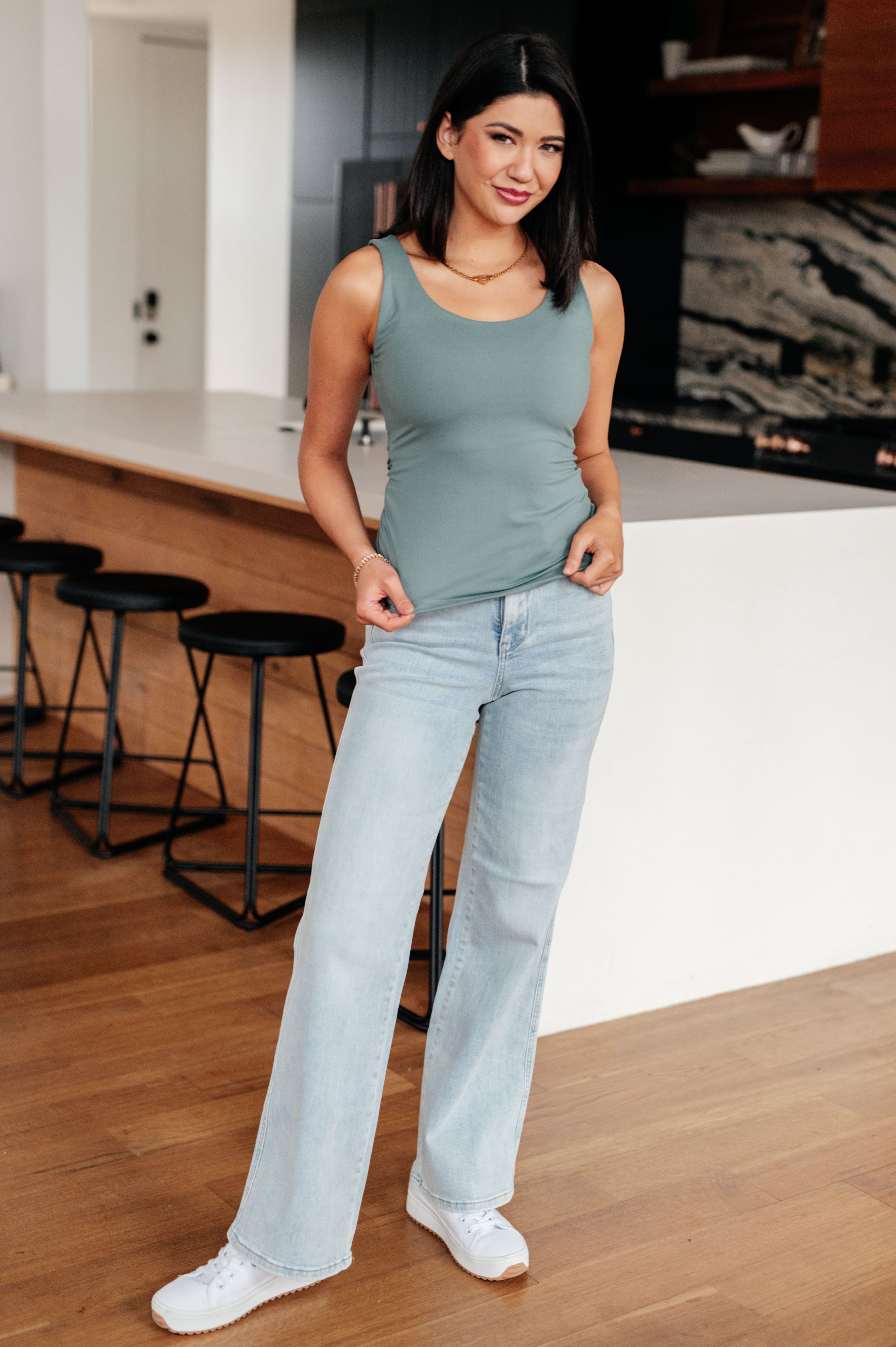 Stylish Tidewater Teal Casual Tank Top for Women - Perfect for Summer Outfits, Beach Wear & Everyday Comfort