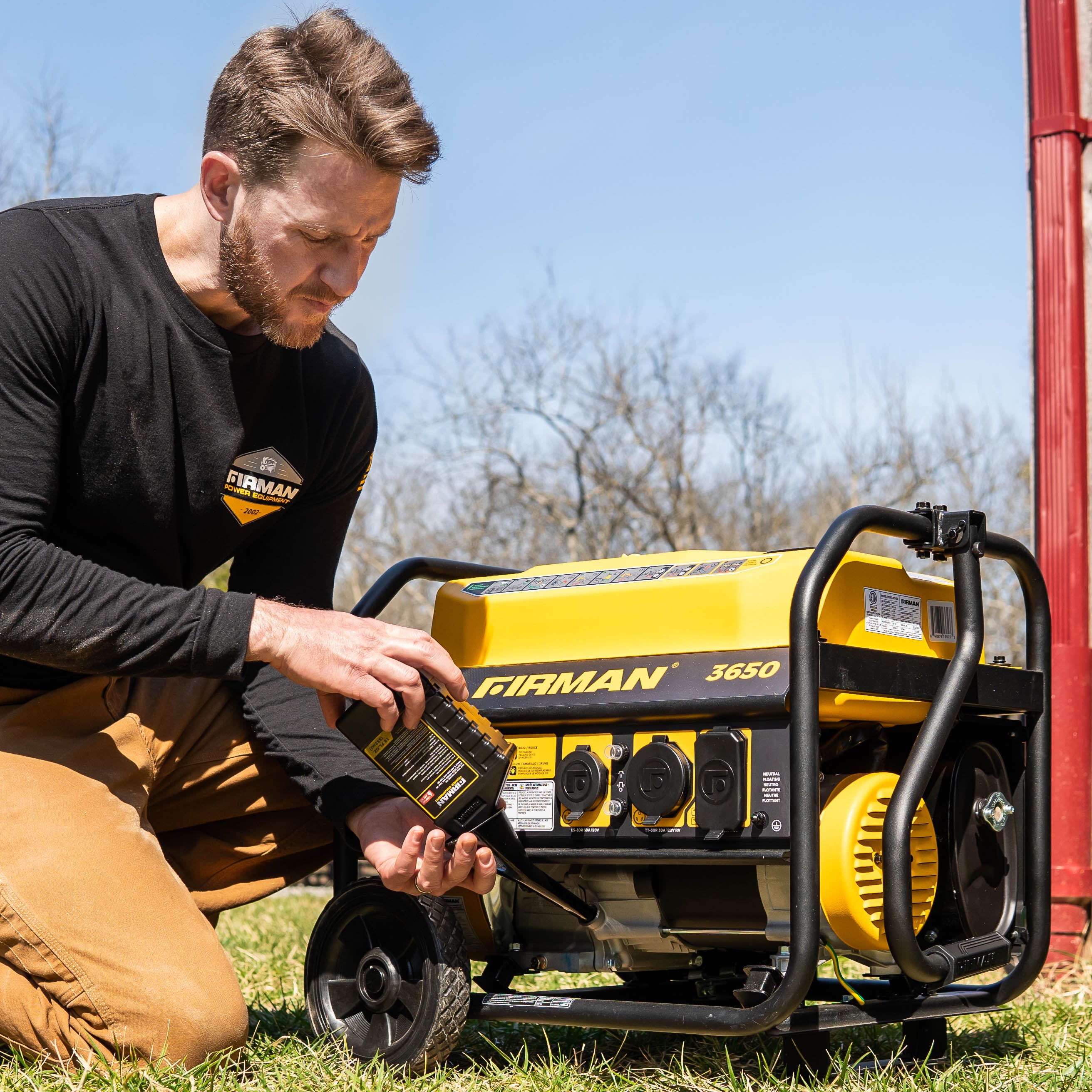 4550W Portable Gas Generator with Recoil Start & CO Alert - 120V Power for Camping, Emergencies & Outdoor Events
