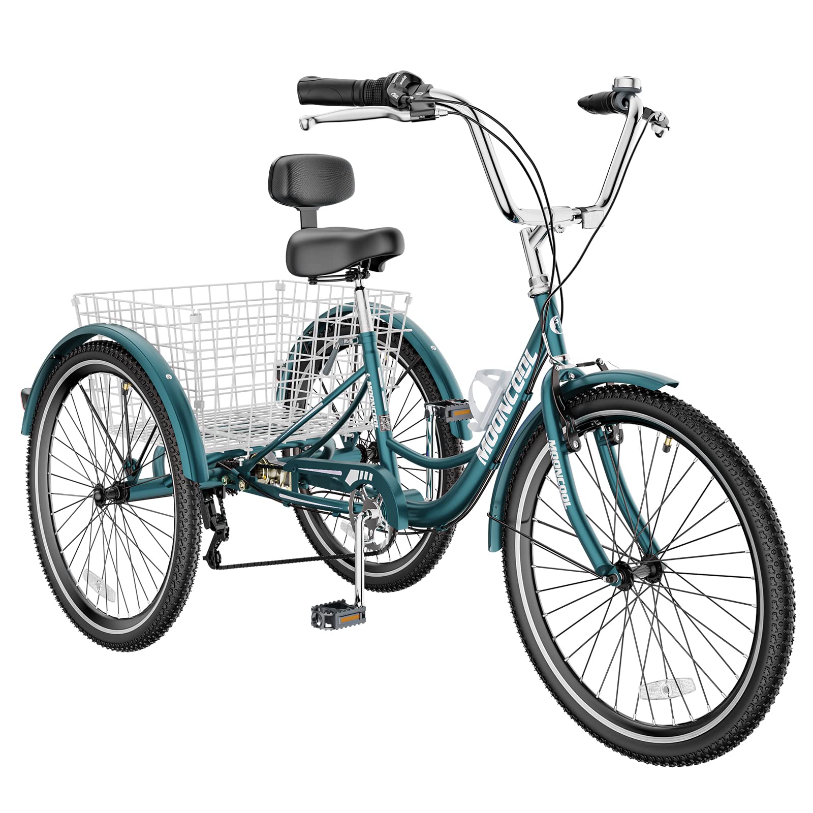 SLSY Adult Tricycle 7-Speed Three-Wheel Bike for Seniors, Women & Men - 20/24/26 Inch Cargo Cruiser Trike - Perfect for Grocery Shopping, Leisure Rides & Senior Mobility