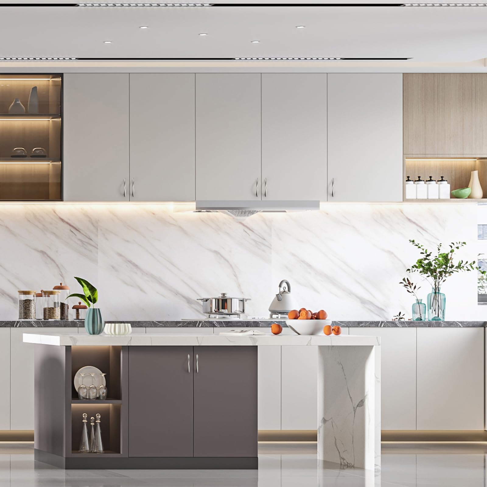10 Pack Brushed Satin Nickel Cabinet Pulls - 3.75 Inch (96mm) Hole Centers, Arch Twisted Kitchen Cabinet Handles, Durable Zinc Alloy Hardware for Cabinets, Cupboards & Drawers - Perfect for Modern Kitchen & Bathroom Renovations