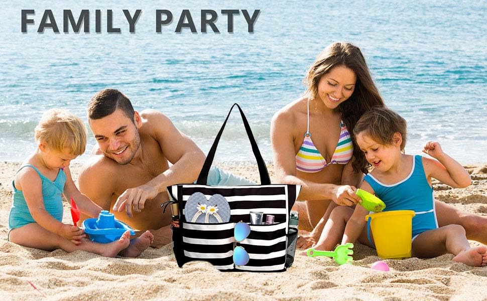 HirTa Women's Large Waterproof Western Hobo Shoulder Bag - Sandproof Beach Tote with Zipper & Wet Pockets for Travel, Pool, Grocery Shopping & Teacher Use - Black Checkered Pattern