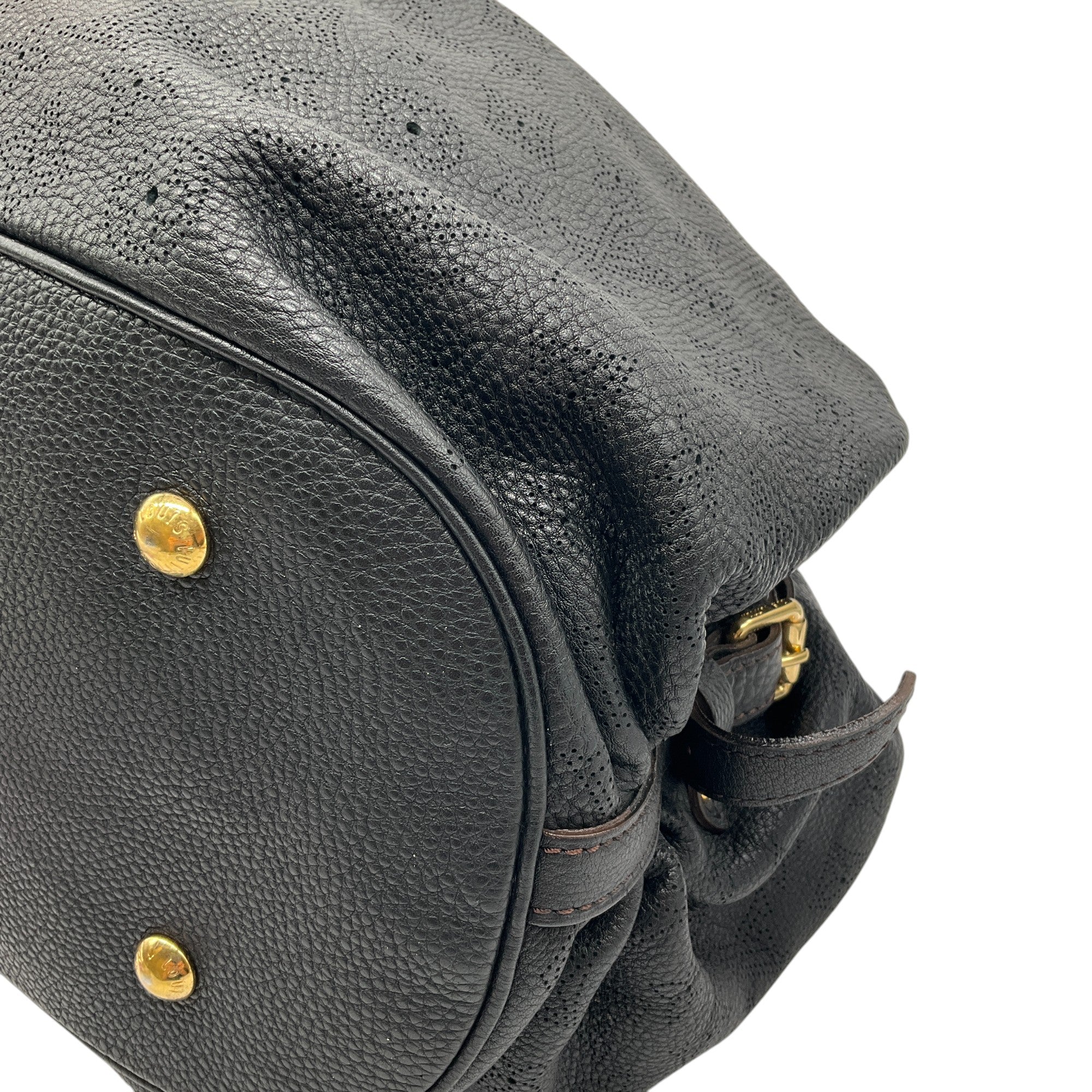 Authentic Louis Vuitton Black Monogram Mahina Leather XL Handbag - Luxury Designer Tote for Women, Perfect for Work, Travel & Everyday Use