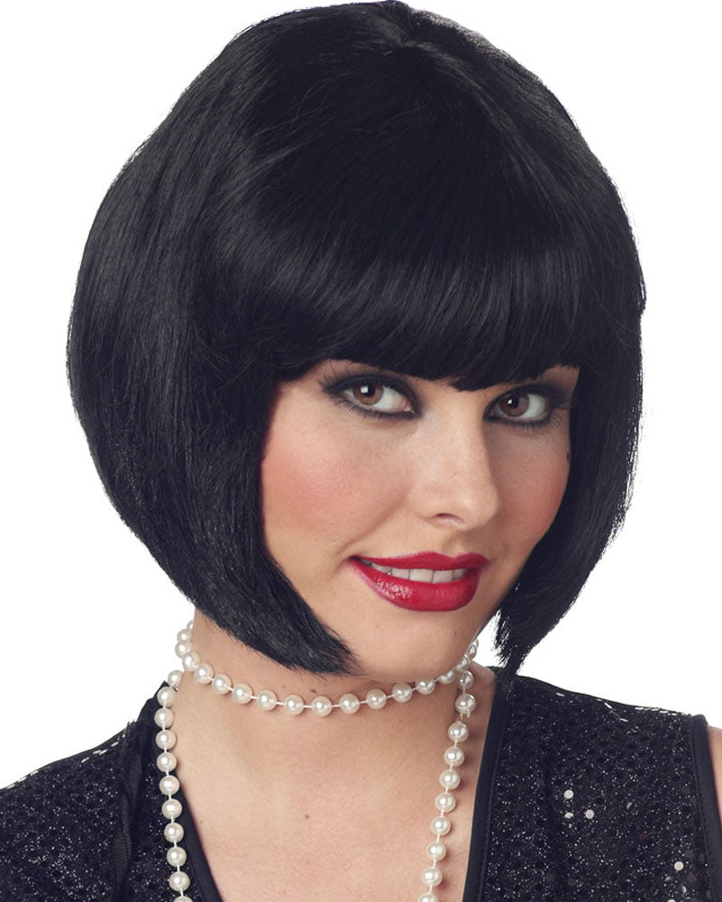 20s Vintage Flapper Black Bob Wig for Women - 1920s Gatsby Party Costume Accessory - Perfect for Halloween, Cosplay, and Themed Events