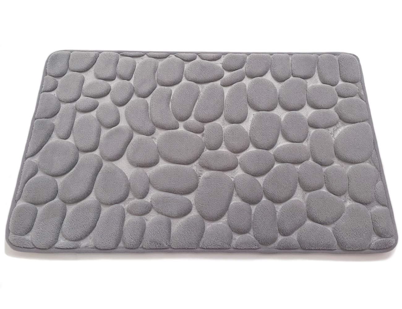 YIFONTIN Plush Velour Bath Rugs - Super Soft Memory Foam Floor Mat 17.75