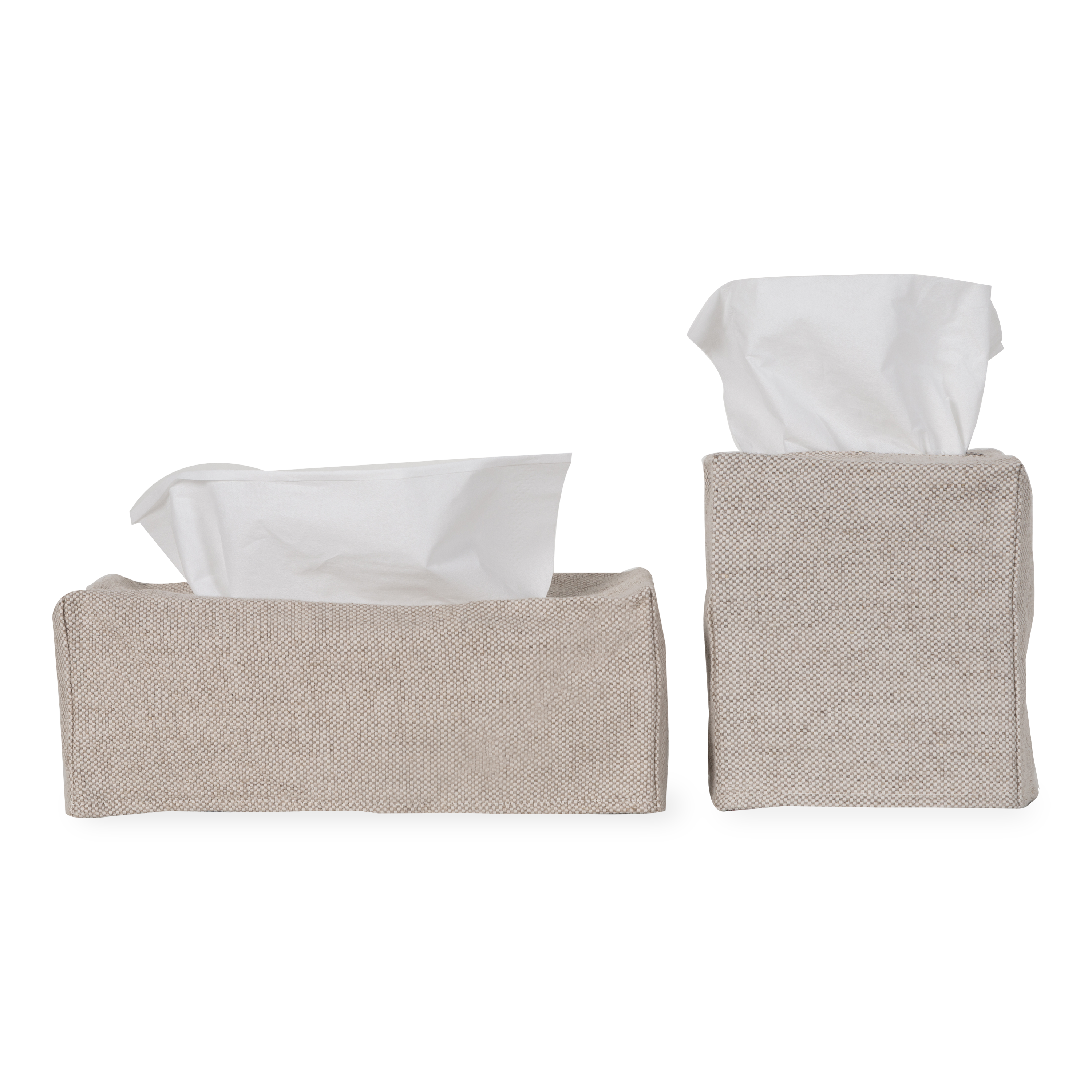 Linen Tissue Box Cover - Elegant and Durable Fabric Tissue Box Holder for Home Decor - Perfect for Living Room, Bedroom, and Bathroom Organization