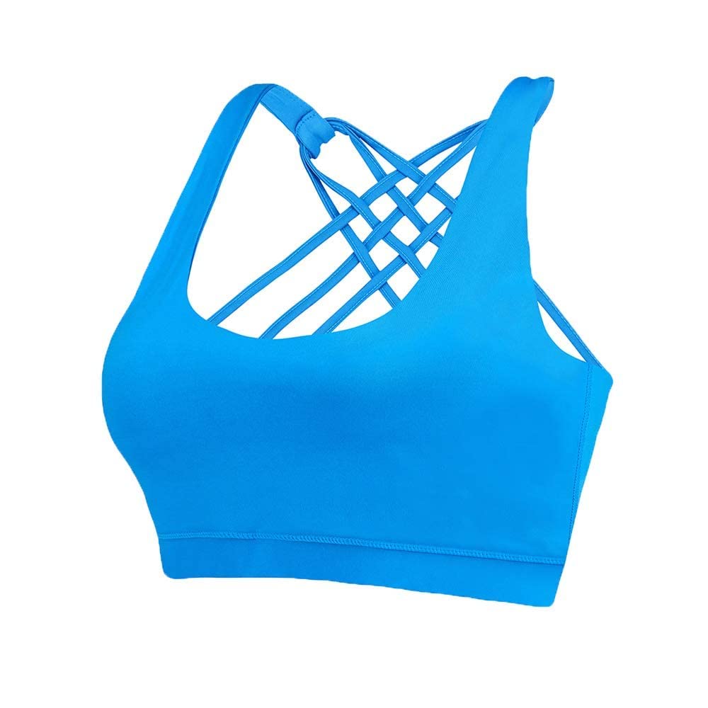 EILYEE Women's High Impact Sports Bra - Criss Cross Back Padded Workout Bra for Running, Yoga & Fitness - Supportive Gym & Activewear for High-Intensity Training