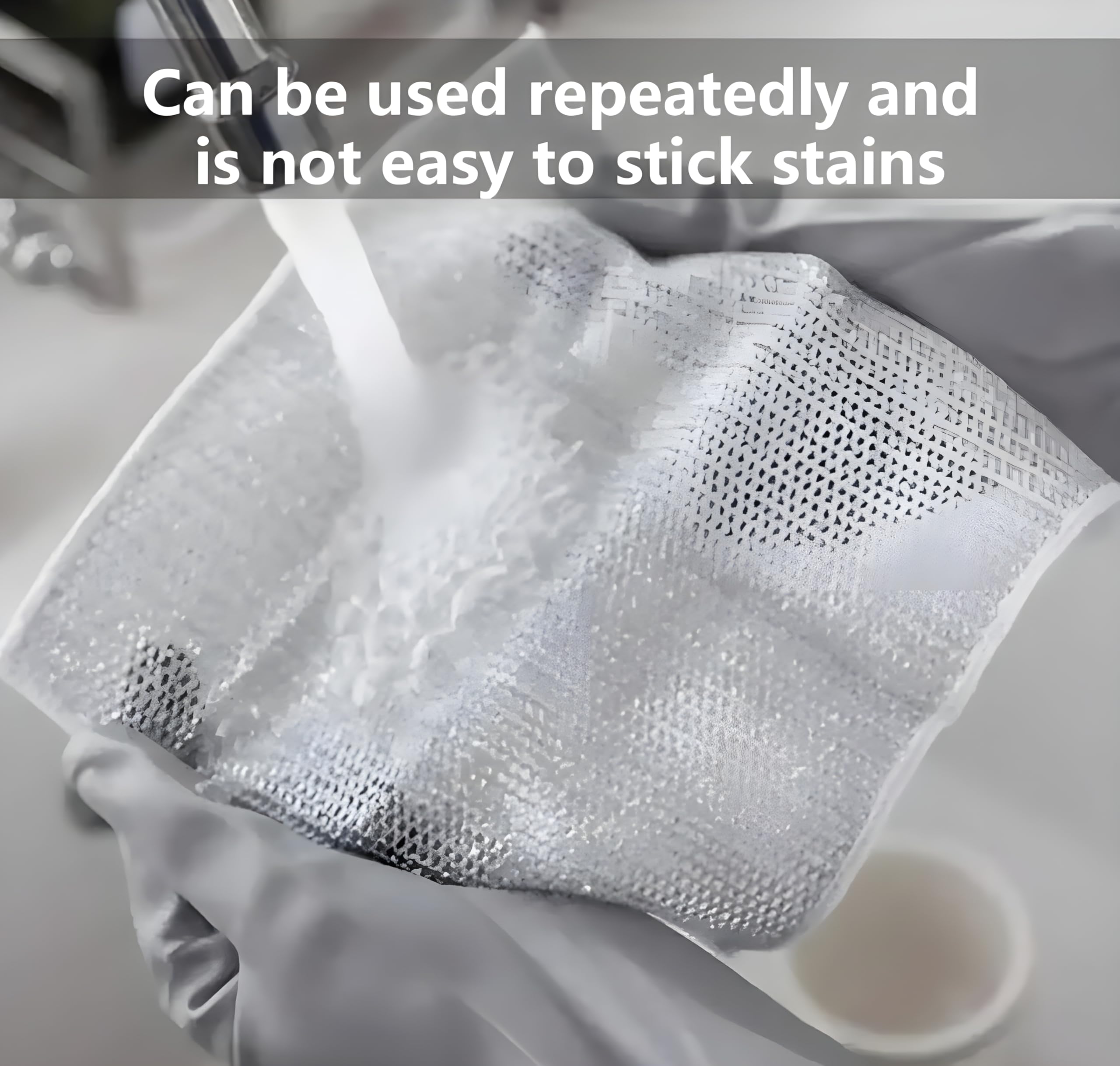 Maplekart 5-Pack Non-Scratch Dishwashing Cloths - Reusable Kitchen Scrubber for Pots, Pans & Utensils | Durable Metal Wire Cleaning Pads with Crevice Brush | Perfect for Stubborn Food Residue & Grease Removal in Home & Commercial Kitchens