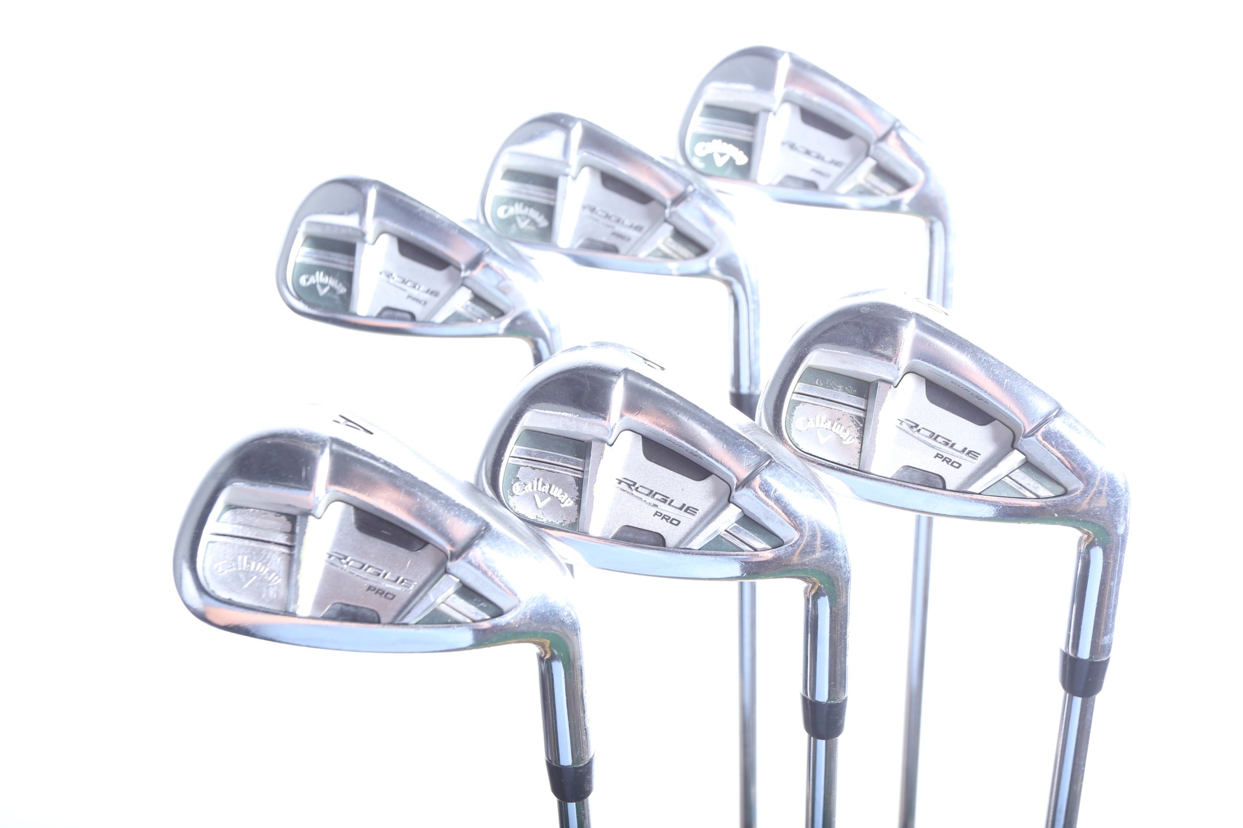 Used Callaway Rogue Pro Iron Set 6-AW Right Handed Stiff Flex Golf Clubs for Men - Perfect for Improving Your Mid-Handicap Game on the Course