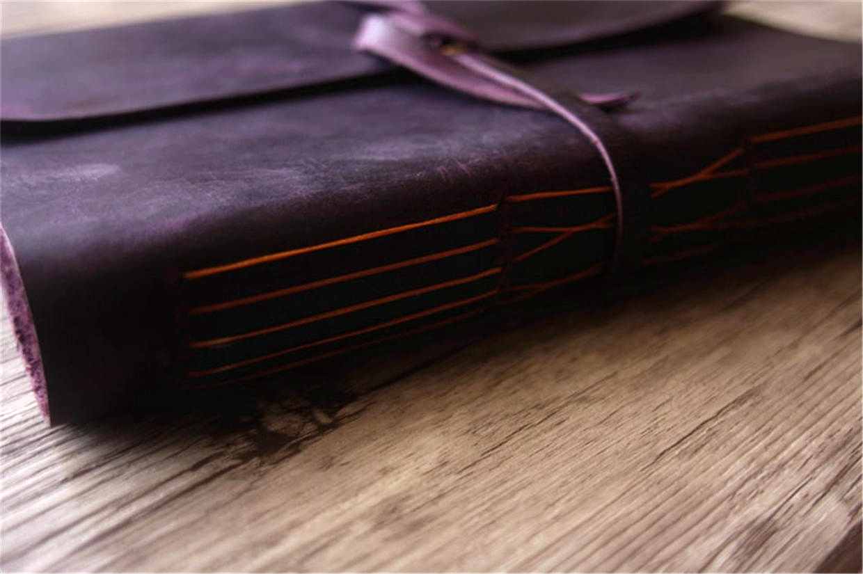 Premium Purple Italian Leather Journal - Handmade Writing Notebook for Men & Women - Perfect for Travel, Journaling & Gift Giving