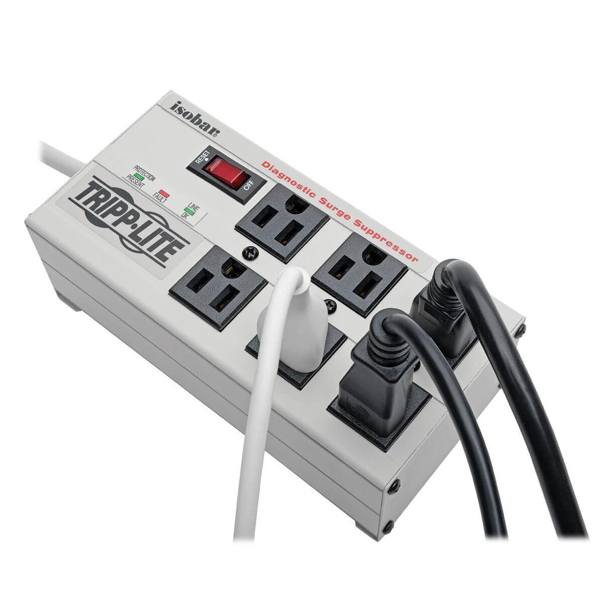 Tripp Lite Isobar 6-Outlet Surge Protector Power Strip with 6ft Cord & Right Angle Plug - $50,000 Insurance (ISOBAR6) - Ideal for Home Office, Gaming Setup & Electronics Protection
