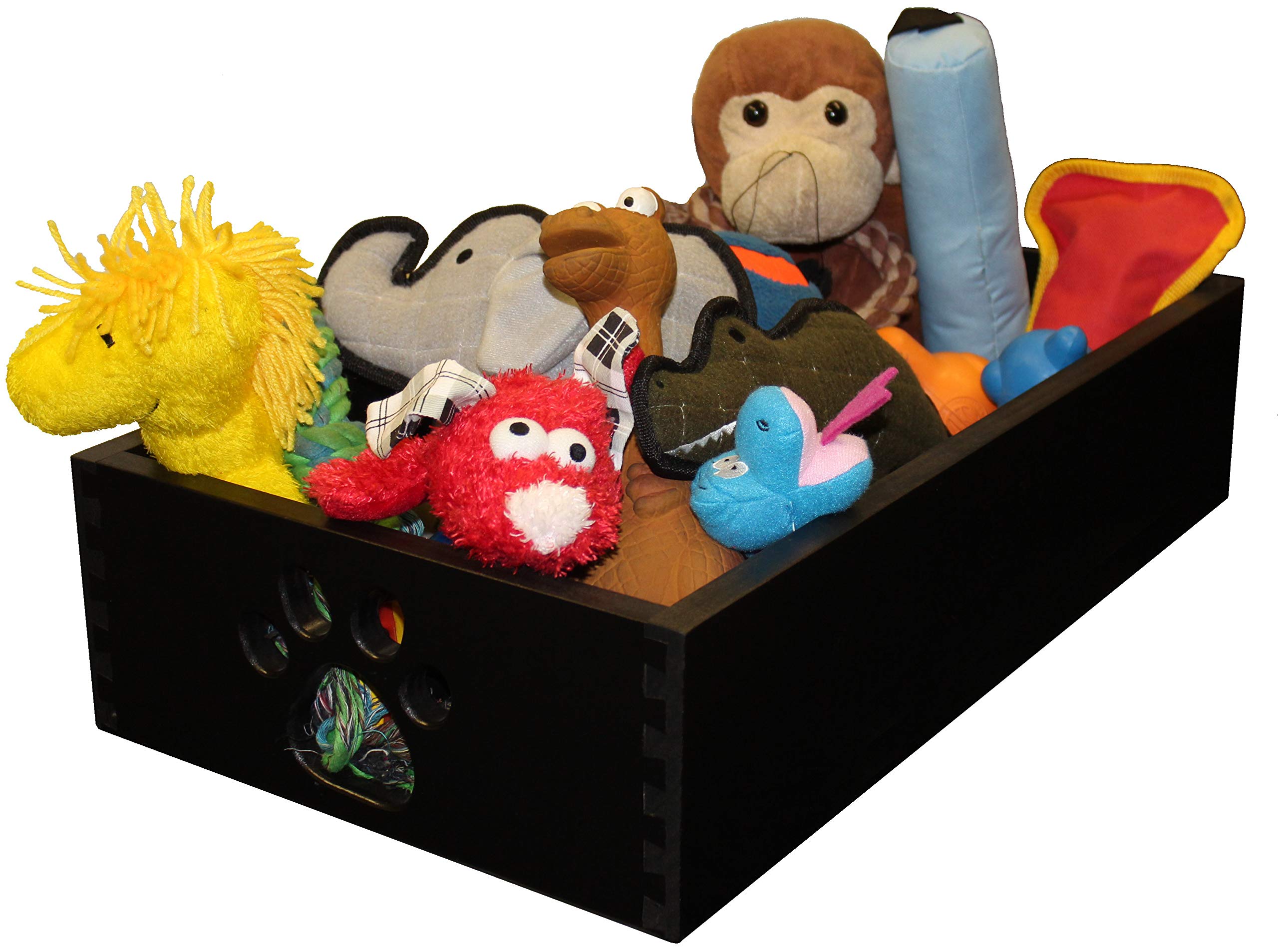 42131 Small Pet Toy Storage Box - Classic Black for Dogs, Cats, Rabbits | Durable Plastic Organizer for Pet Accessories | Perfect for Home, Travel & Vet Visits