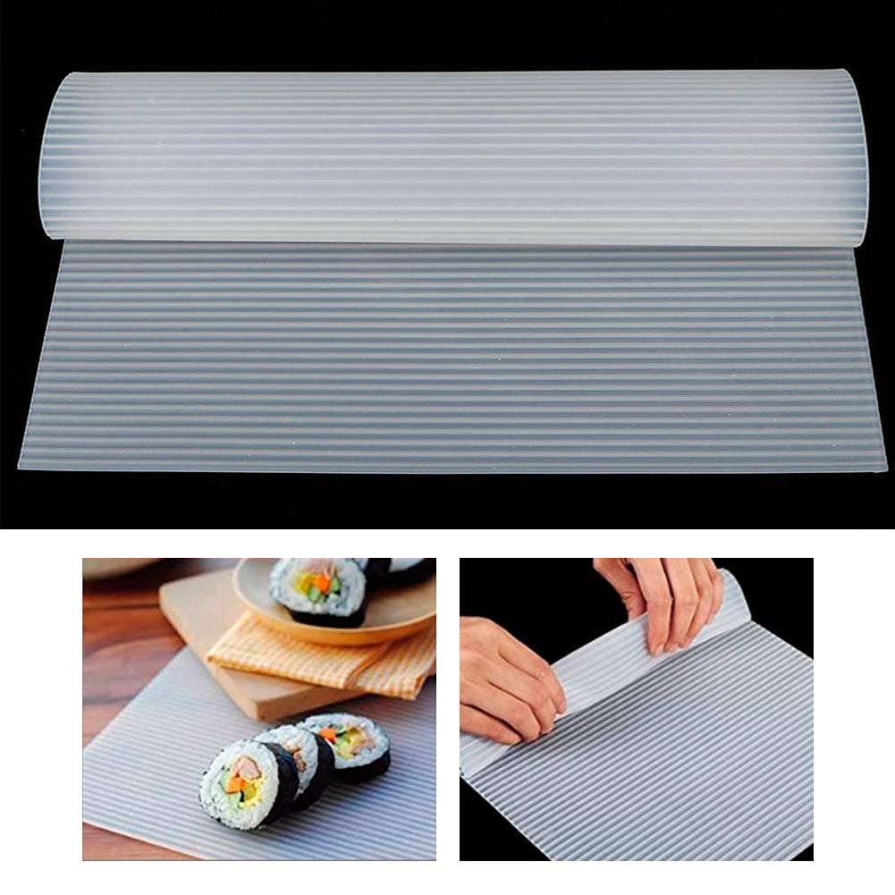 Premium Non-Stick Sushi Rolling Mat - Bamboo Sushi Maker Kit for Perfect Homemade Sushi, Omelets, Cake Rolls & Rice Balls - Essential Kitchen Tool for Japanese Cuisine & Asian Cooking at Home