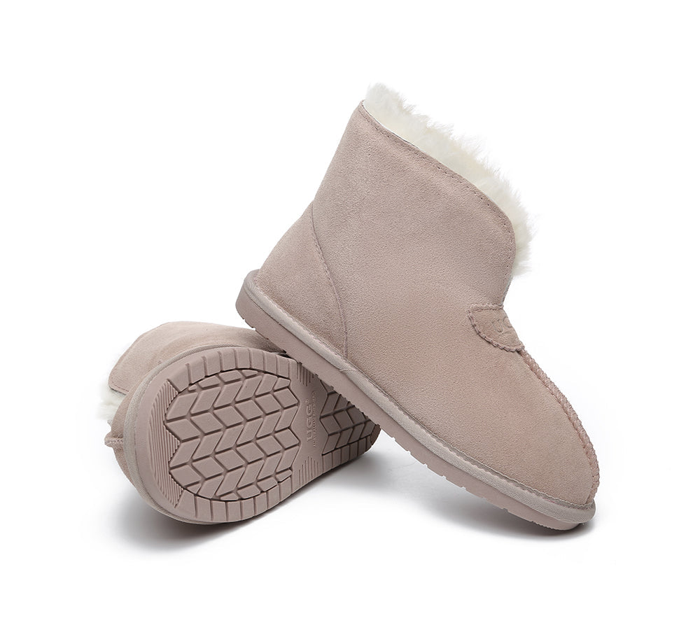 Australian Shepherd UGG Slippers - Genuine Sheepskin Wool Ankle Boots for Women & Men | Cozy Indoor/Outdoor House Shoes for Winter Comfort