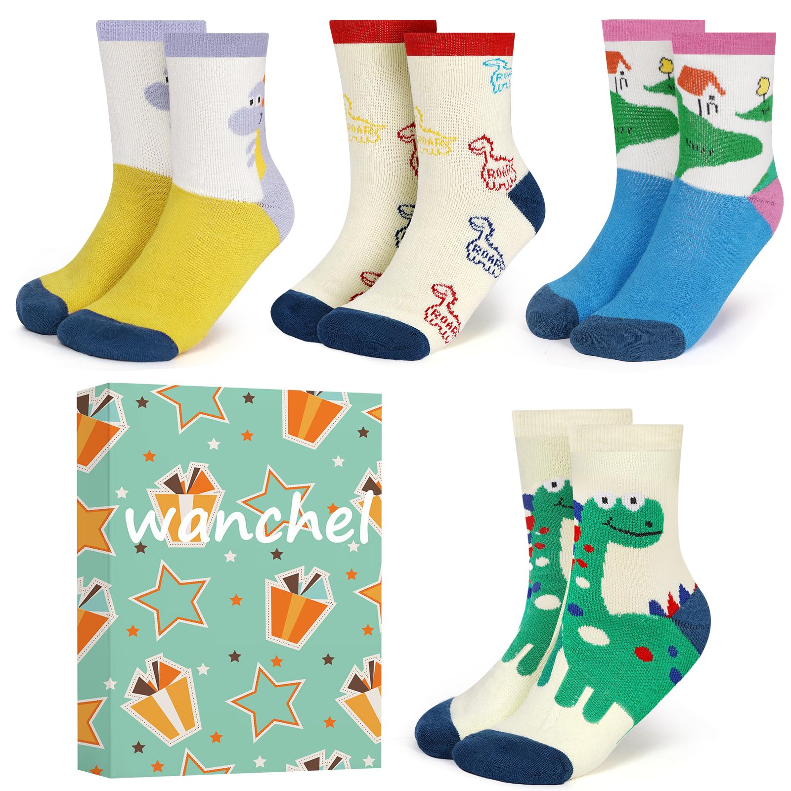 4-Pairs Kids Winter Warm Socks - Soft Merino Wool Thickened Cotton Thermal Socks for Boys & Girls - Perfect for Snow Boots, Outdoor Activities & Cold Weather
