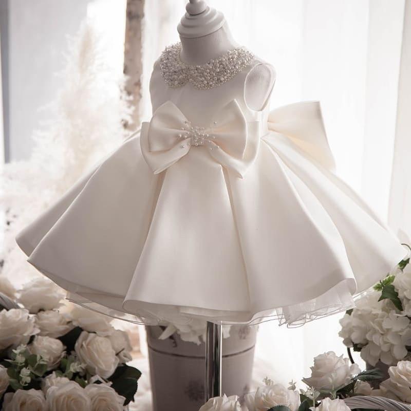 Mini Princess Beautiful Bows Dress for Girls - Elegant Party Gown for Birthday, Pageant & Special Occasions