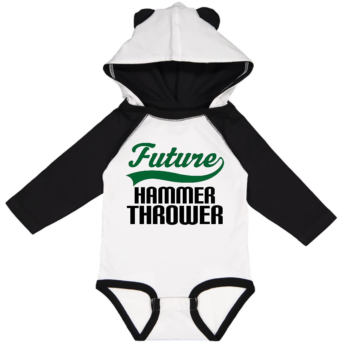Inktastic Future Hammer Thrower Long Sleeve Baby Bodysuit - Cute Athletic Outfit for Infants, Toddler Sports Day & Playtime Activities