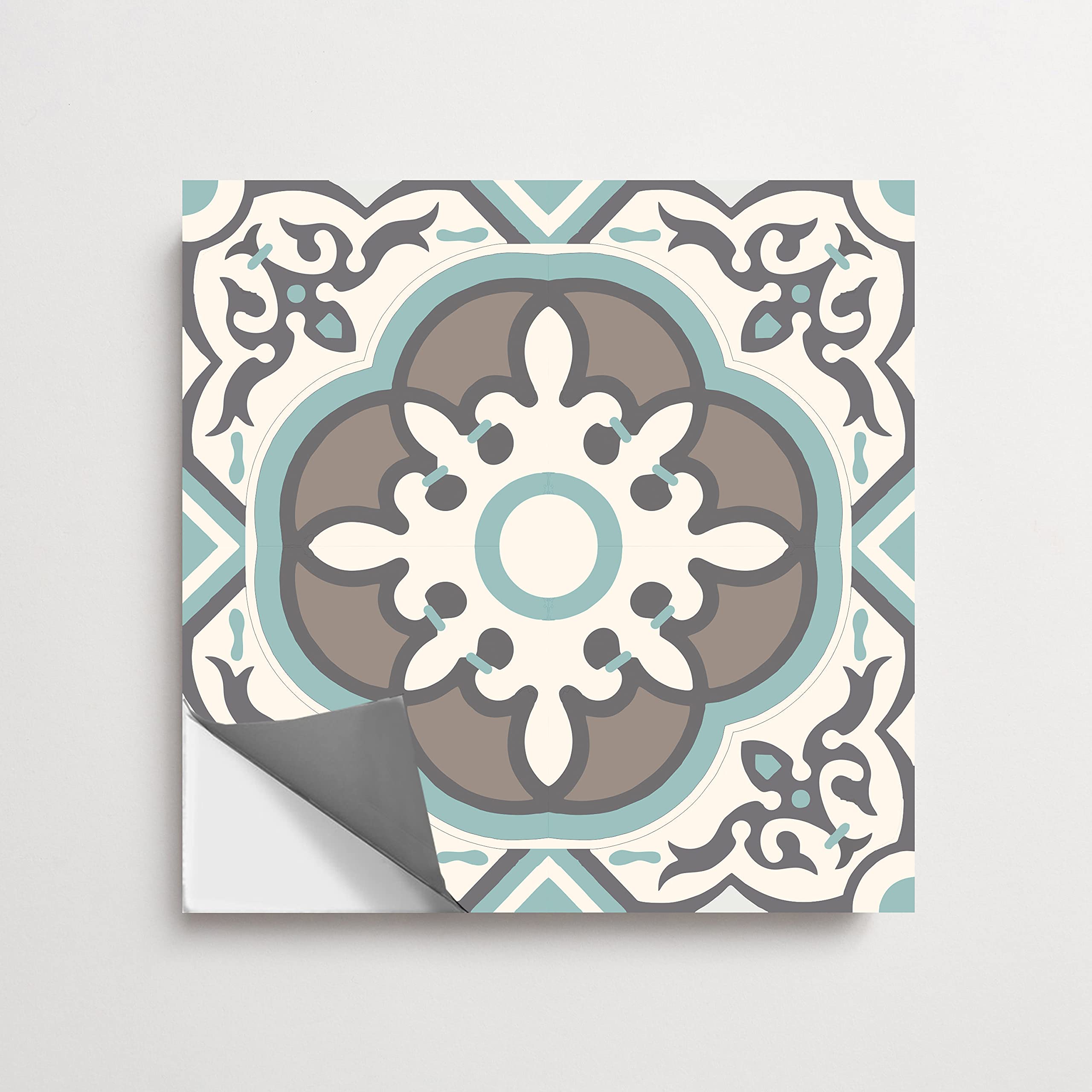 Moroccan Rose Dusk Peel and Stick Vinyl Tile Stickers - 44 Pack (6