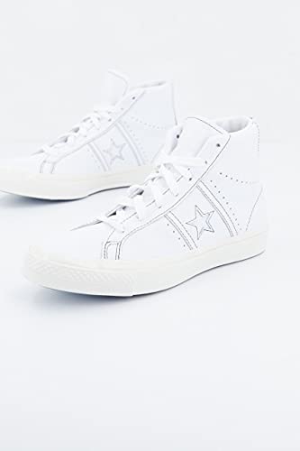 Converse Unisex Adult One Star Academy Hi Sneakers - White/Fir/Egret - Size 11 | Classic High-Top Canvas Shoes for Men & Women | Perfect for Casual Wear, Street Style & Skateboarding