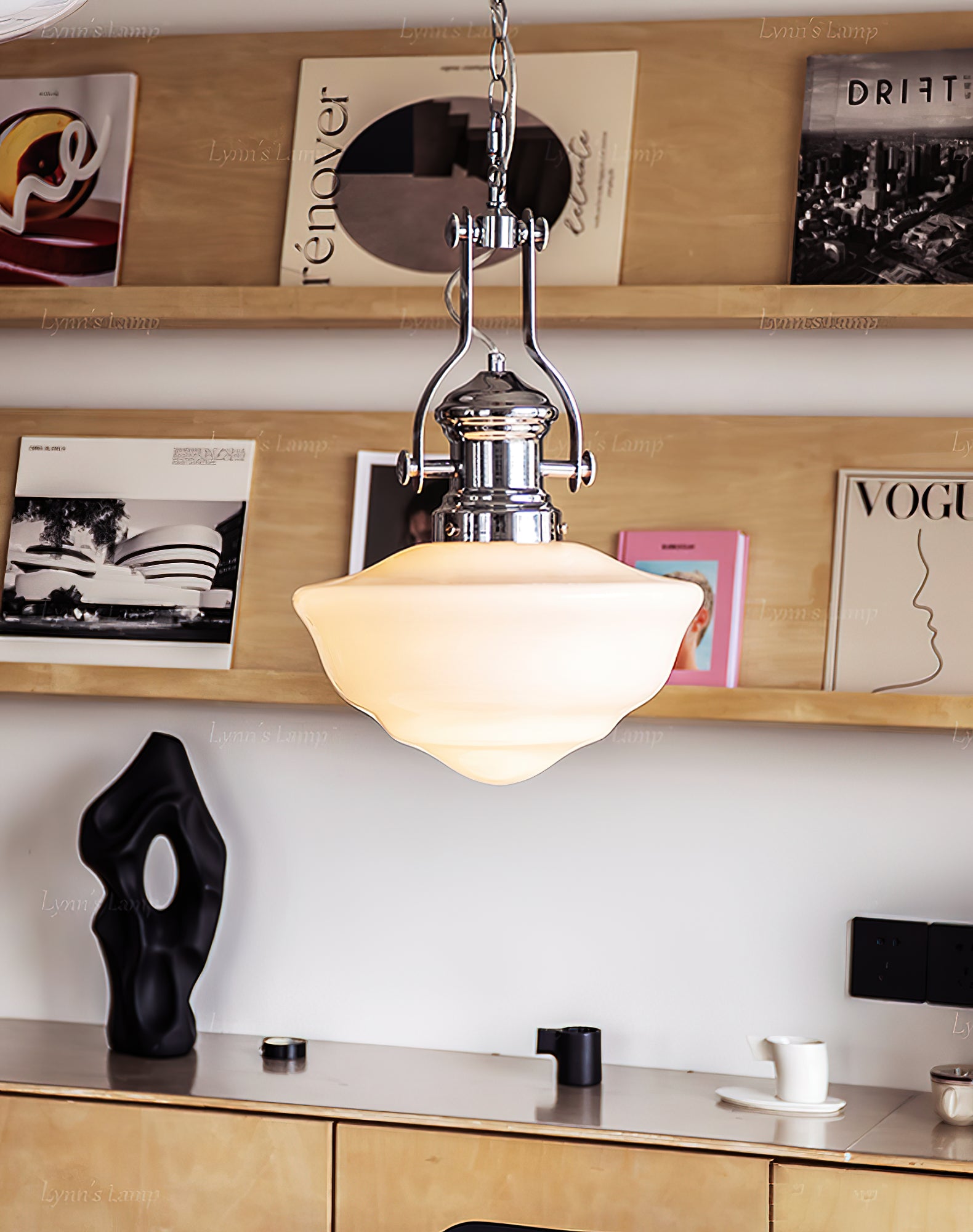 Nordic Simple Glass Pendant Light - Modern Minimalist Hanging Lamp for Living Room, Bedroom, Dining Room & Kitchen Decor