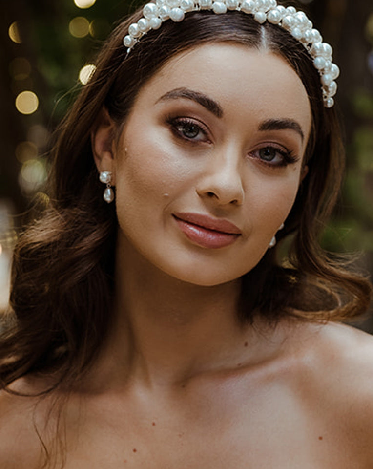 Elegant Bridal Pearl Drop Earrings - Chic Pearl on Pearl Design by Kezani | Perfect for Weddings, Prom & Special Occasions