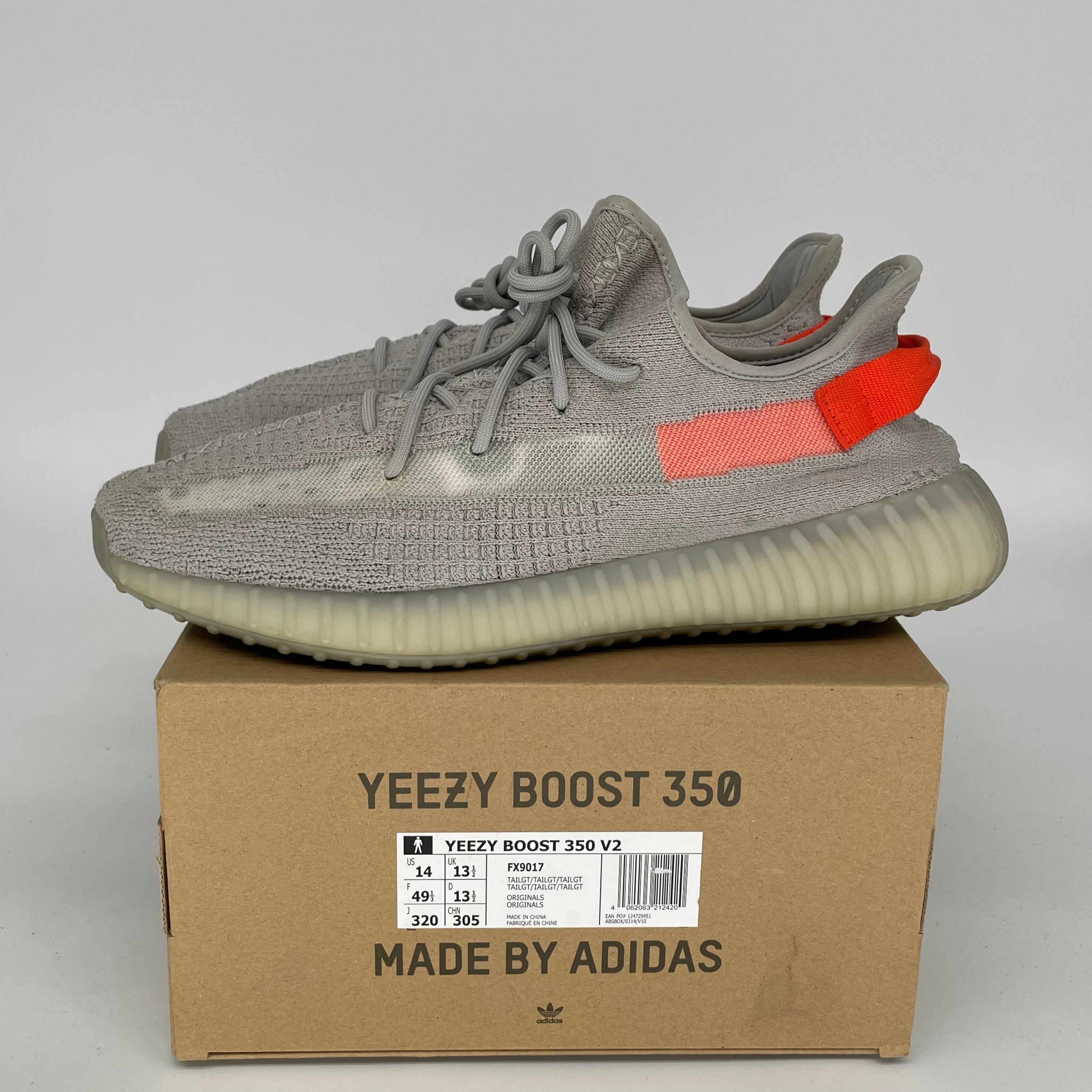 Adidas Yeezy Boost 350 V2 Tail Light Men's Running Shoes Size 14 FX9017 - Comfortable Sneakers for Jogging, Gym Workouts & Casual Streetwear