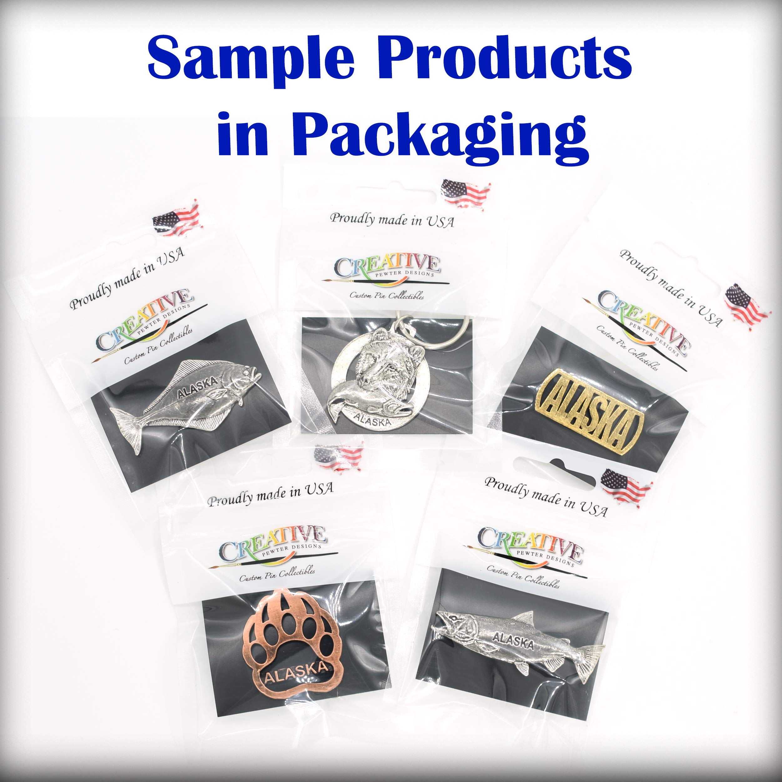 Alaska Wildlife Pins - Handmade Pewter, Copper & Gold Plated Lapel Pins - Fish & Wildlife Designs for Hat, Jacket & Gift Giving - Perfect for Outdoorsmen, Collectors & Nature Lovers