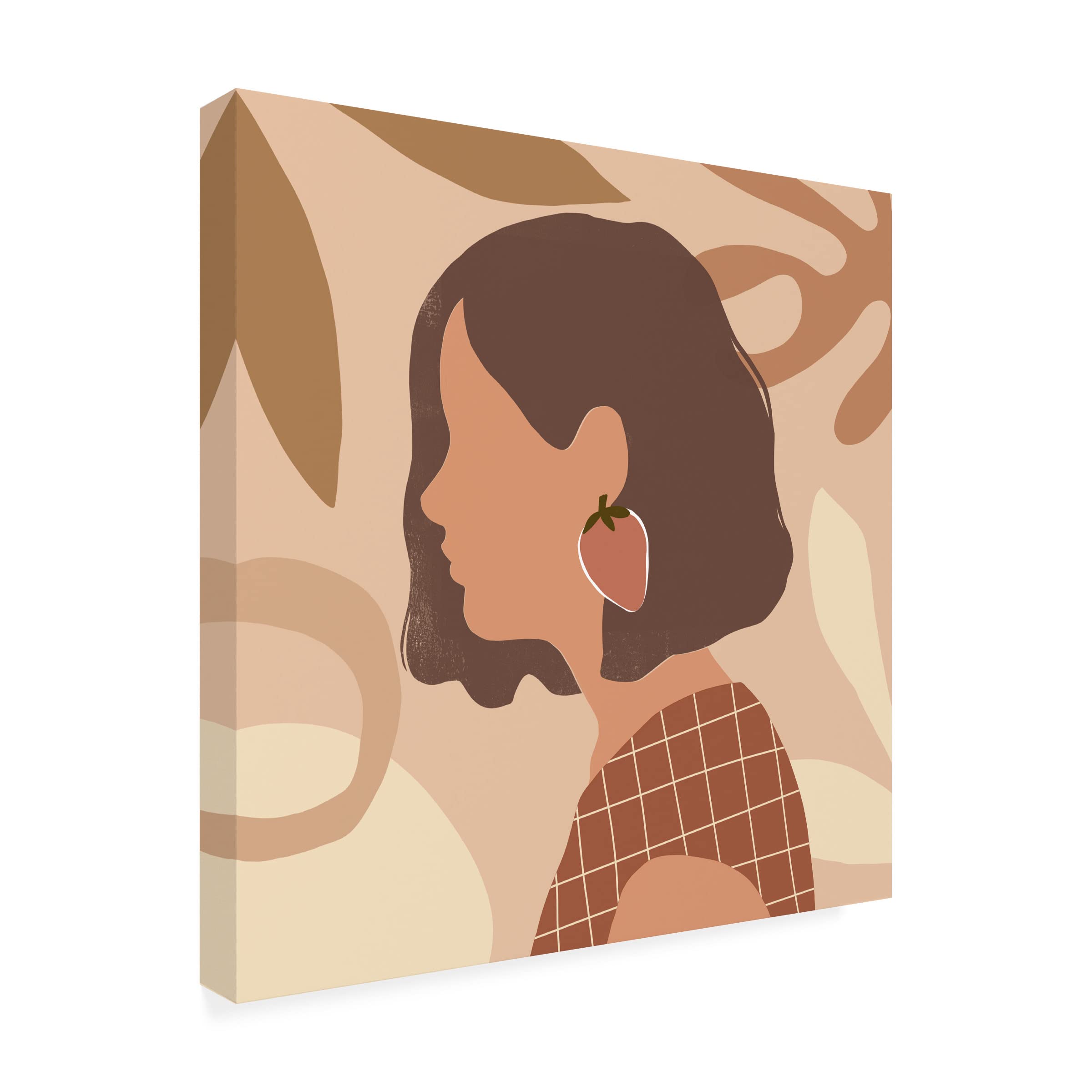 Victoria Barnes 'Fruit Earring IV' Canvas Wall Art Print - Modern Home Decor for Living Room, Bedroom & Office