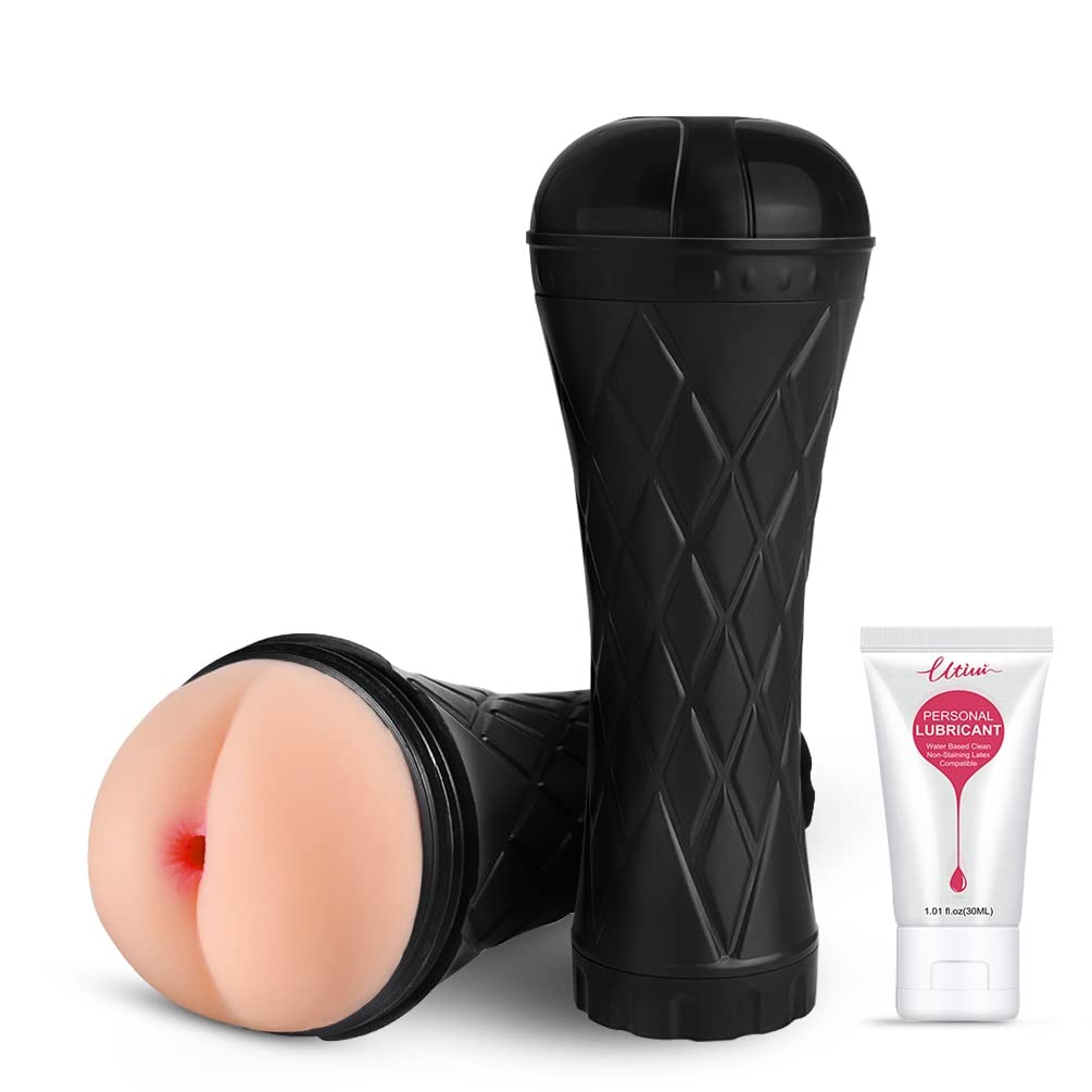 UTIMI Realistic Male Masturbator - TPR & ABS Safe Material Anal Sex Toy for Men, Waterproof & Easy to Clean - Perfect for Solo Pleasure & Discreet Storage