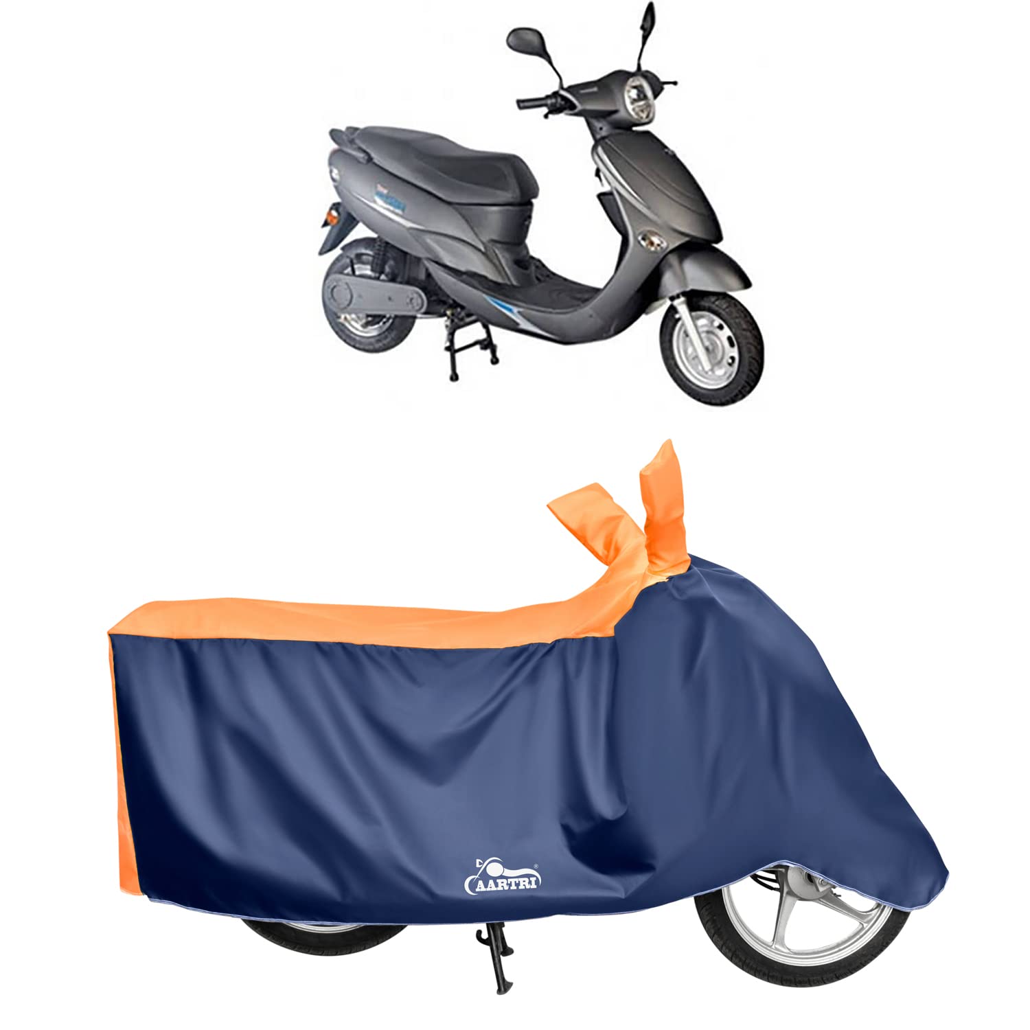 Avon E Star (BS-2,3,4,6) UV Protection & Dustproof Body Cover - Strip Orange | Motorcycle Accessory for Outdoor Riding & Parking Protection