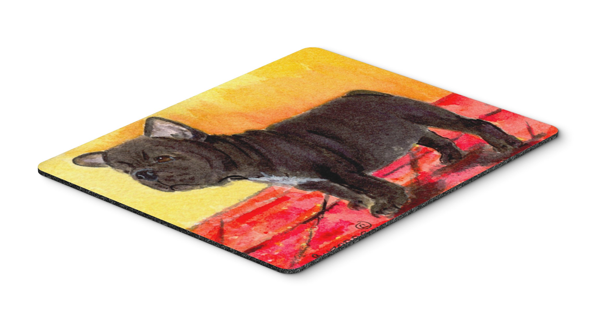 French Bulldog Mouse Pad & Hot Pad - Large Washable Non-Slip Desk Mat for Home Office, Gaming & Computer Work | Caroline's Treasures SS8869MP | Perfect for Laptop Users & Kitchen Trivet Use