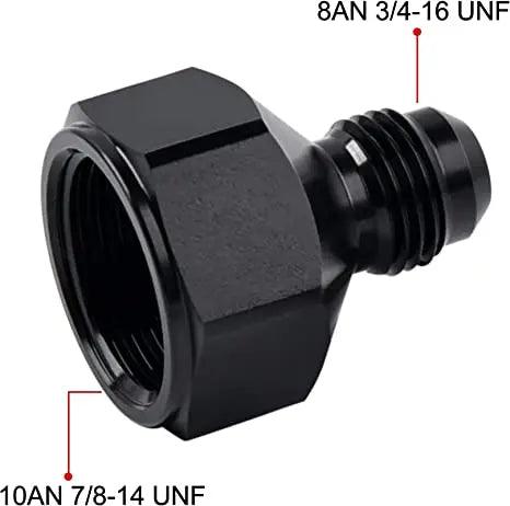 EVIL ENERGY AN Female to AN Male Flare Adapter - 6AN to 4AN Reducer Fitting for Fuel/Oil Lines - Perfect for Automotive, Racing & Performance Upgrades