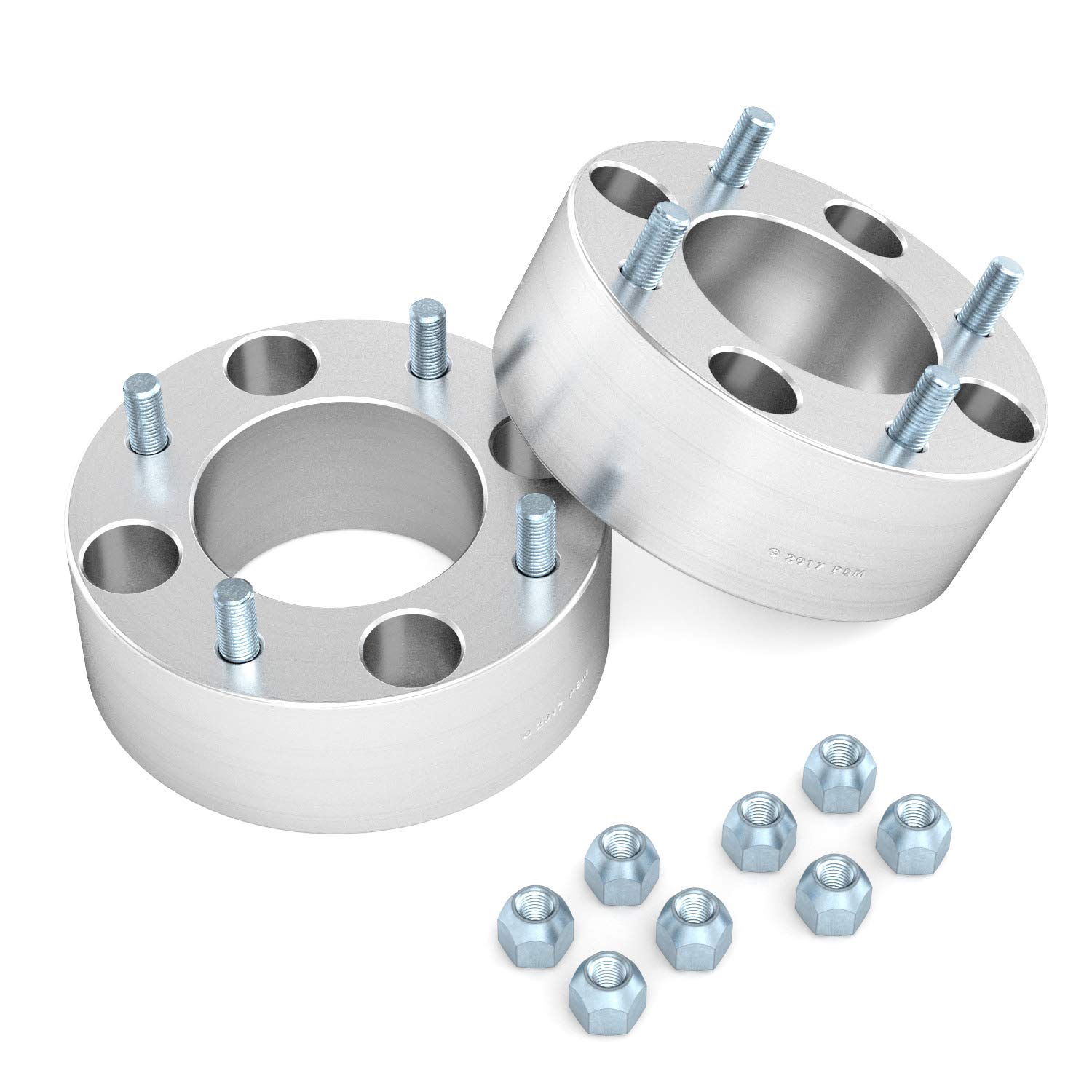 RockTrix 2 Inch ATV Wheel Spacers (4x110 Bolt Pattern, 74mm Center Bore, 10x1.25 Studs) - Compatible with Honda, Yamaha, Suzuki, Bombardier UTVs - V3 50mm Silver (2 Pack) - Enhance Off-Road Performance & Stability for Trail Riding & Mudding