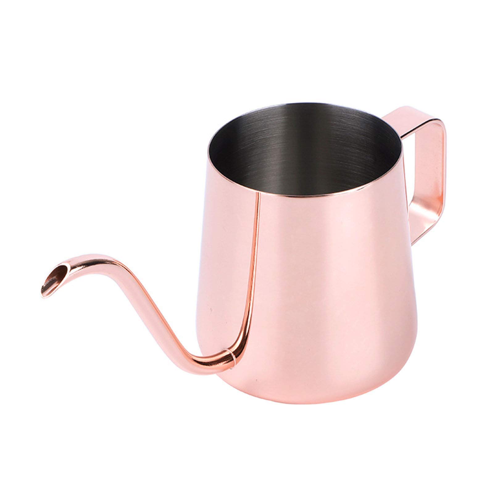 Premium 250ml Stainless Steel Coffee Dripper Pot with Long Narrow Spout - Rose Gold Kettle for Pour Over Coffee, Drip Brewing & Kitchen Decor