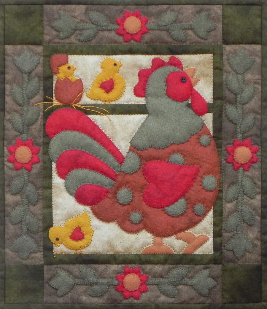 Spotty Rooster Wall Quilt Kit 13