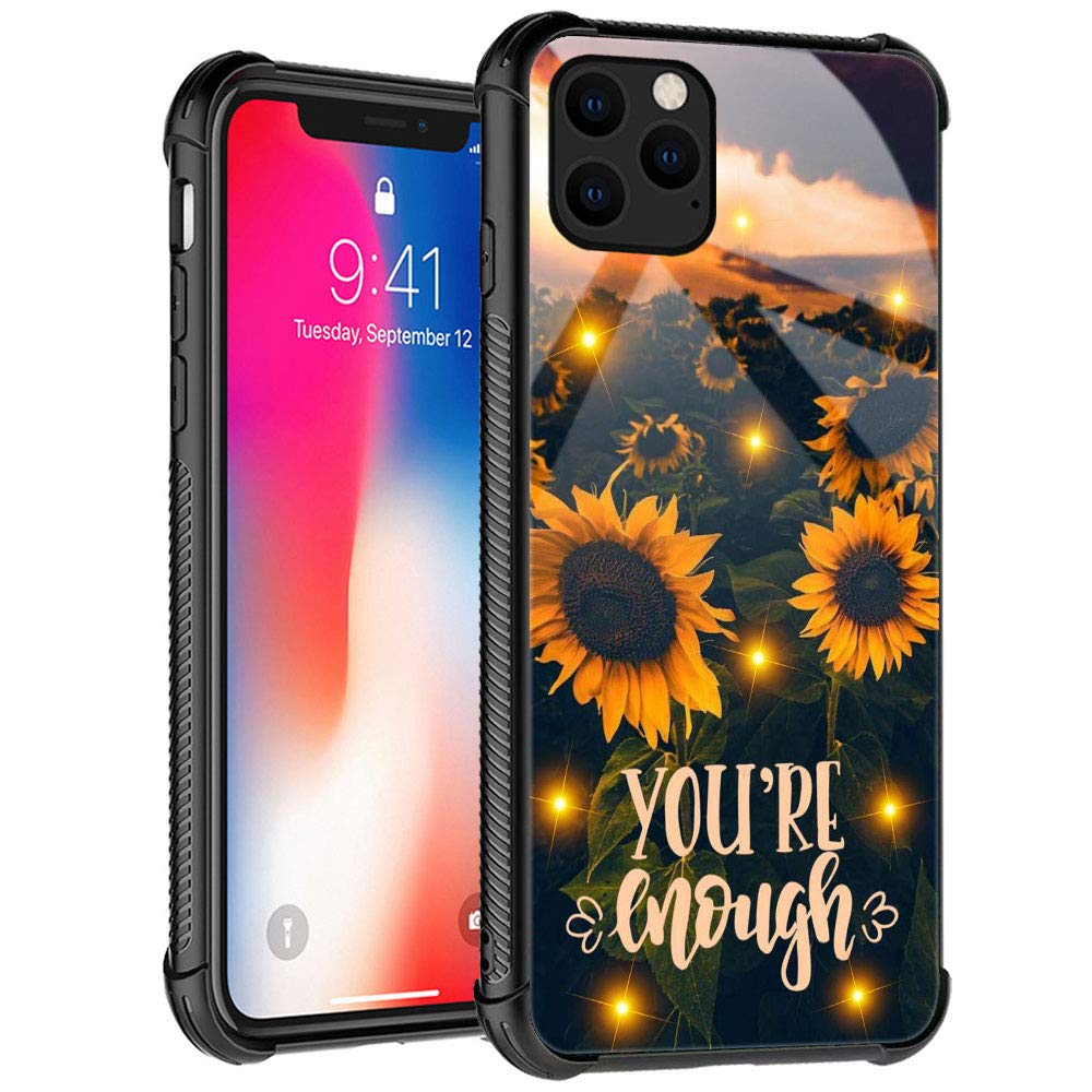 Sunflower iPhone 12 Mini Case for Women - Shockproof Anti-Scratch Protective Phone Cover with Floral Design - Perfect for Everyday Use, Gifts & Fashion Accessories