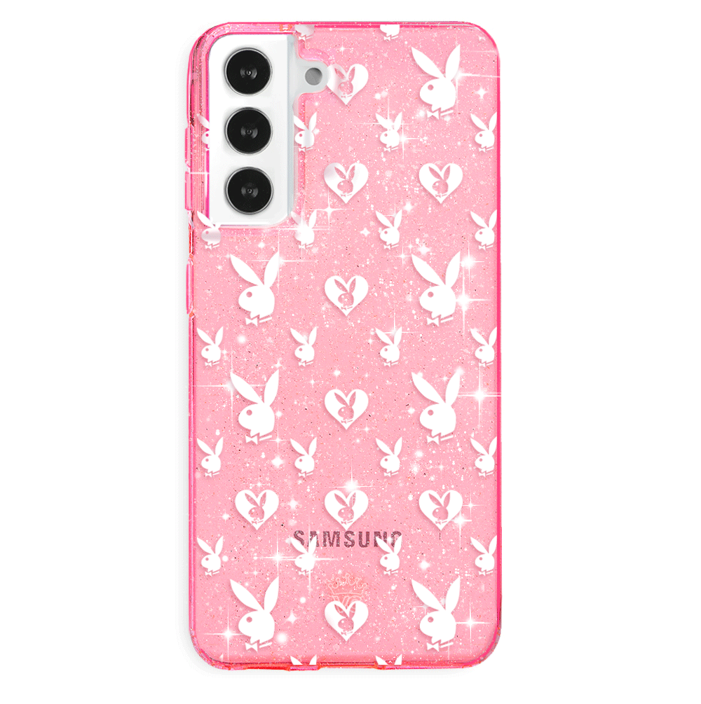 Playboy Pink Bunny Glitter Samsung Phone Case - Cute & Stylish Protective Cover for Samsung Galaxy | Perfect for Parties, Gifts & Everyday Use