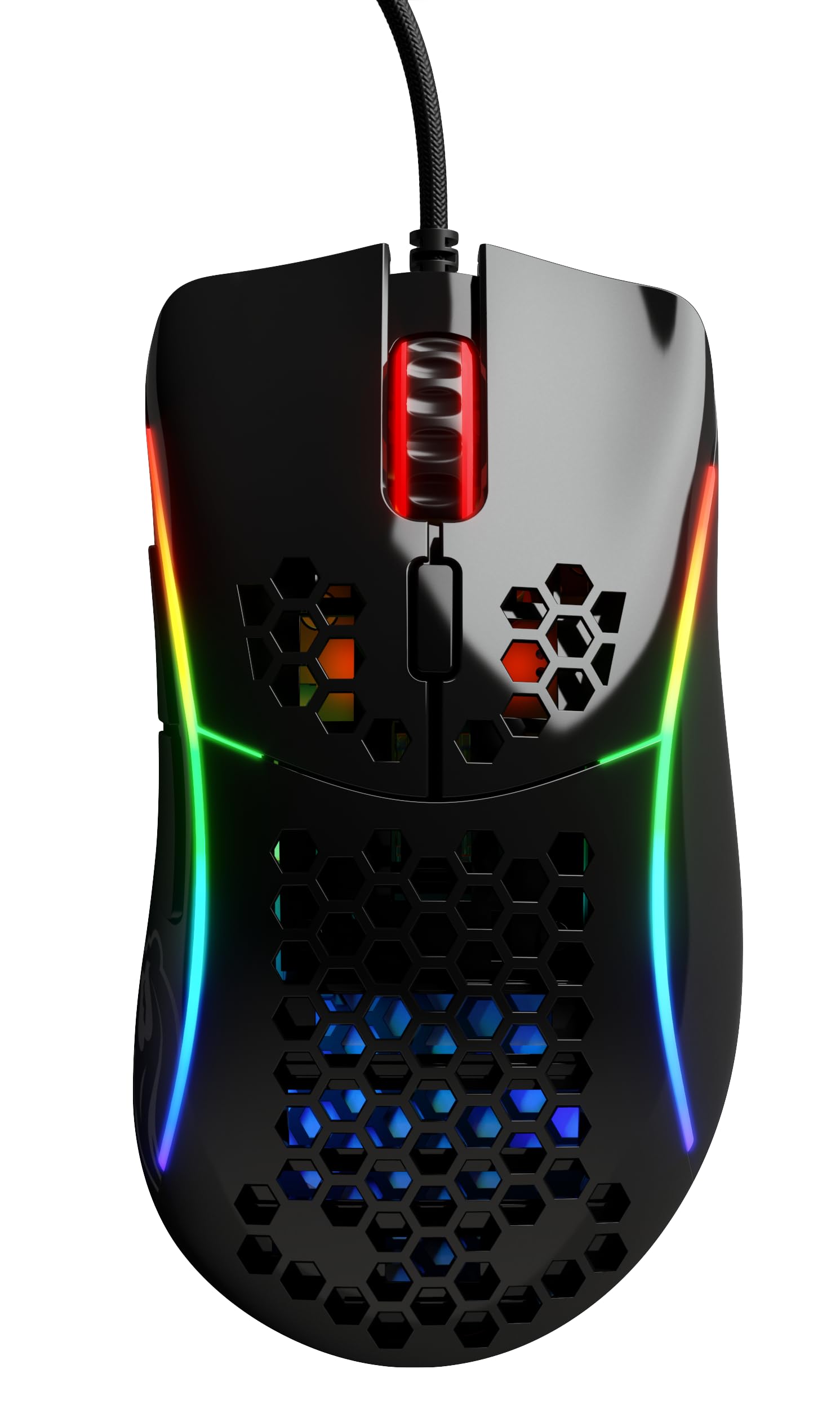 Glorious Model D- Wired Gaming Mouse - Ultra Lightweight 61g Honeycomb Design, RGB Lighting, Ergonomic, Pixart 3360 Sensor, Omron Switches, PTFE Feet - Matte Black - Perfect for FPS, MOBA & Competitive Gaming