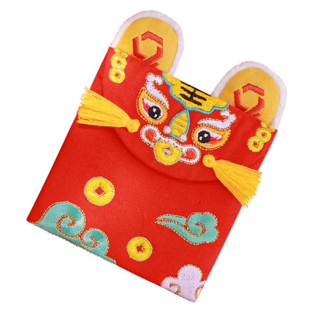 Lucky Red Money Envelopes - Chinese Zodiac Tiger Hongbao for New Year 2022, Wedding & Birthday Gifts - Embroidered Silk Red Packets for Good Fortune & Celebrations | Perfect for Lunar New Year, Weddings, Anniversaries & Special Occasions